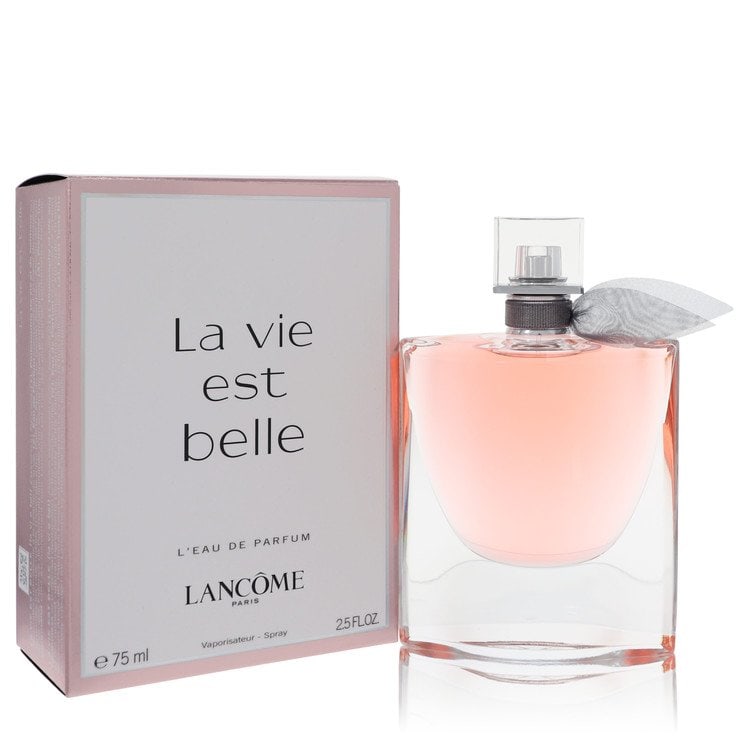 La Vie Est Belle by Lancome Eau De Parfum Spray 2.5 oz: La Vie Est Belle by Lancome Eau De Parfum Spray 2.5 oz La Vie Est Belle by Lancome Eau De Parfum Spray is a sweet and simple yet decadent scent that combines juicy pear and black currant. This fragran