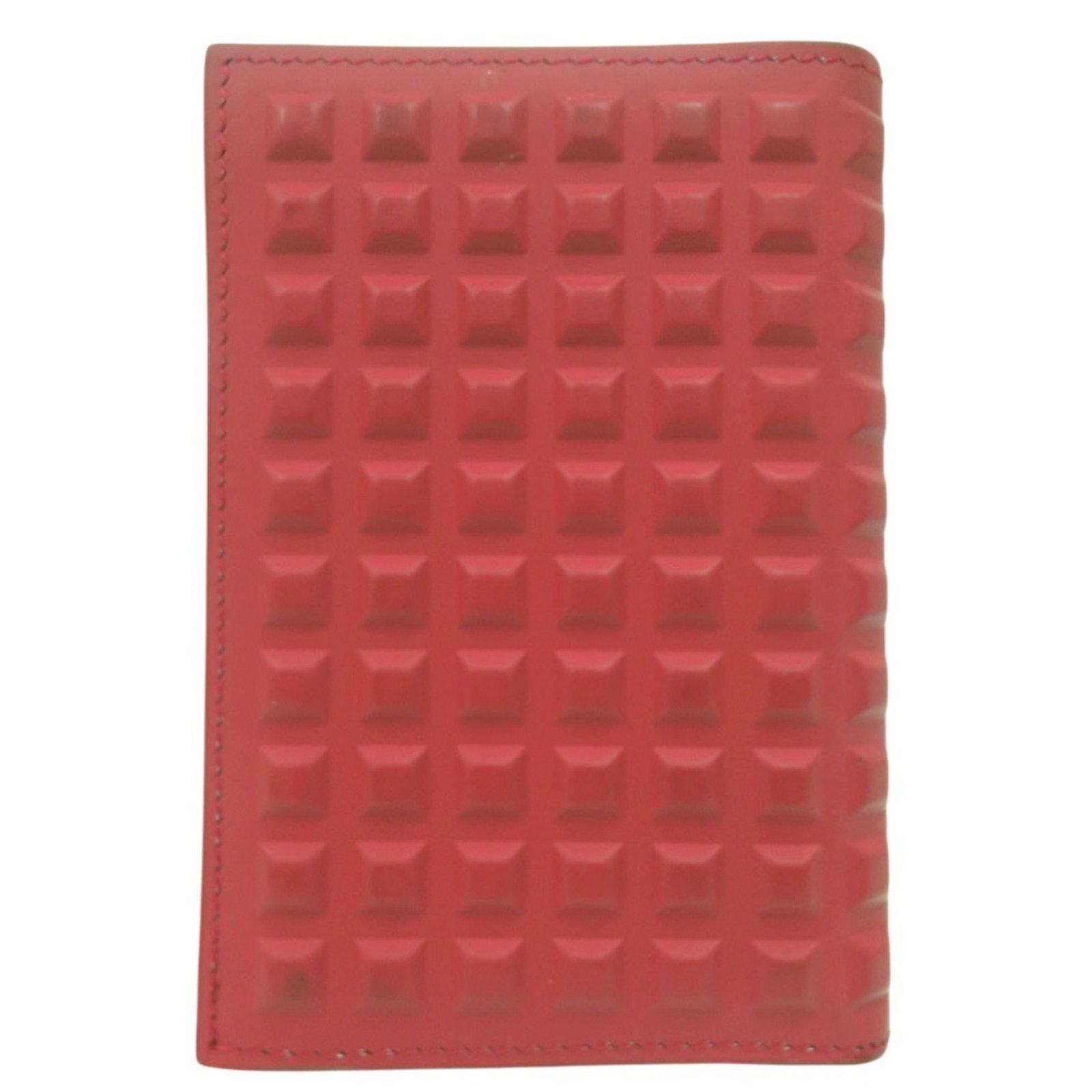 Card case leather by Balenciaga: Card case leather by Balenciaga Balenciaga's red leather card case boasts sleek, modern design with precise measurements at just 11cm x 7cm x 1cm. Crafted from high-quality leather, its compact size m