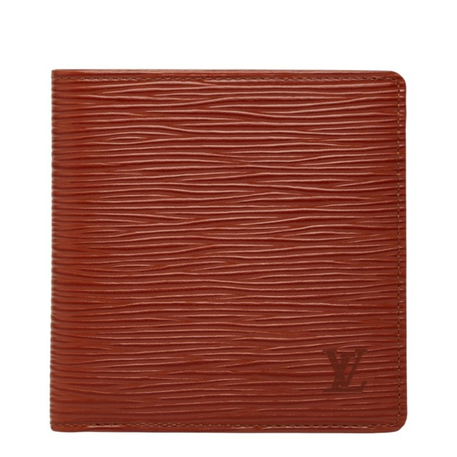 Vuitton Leather Bi Fold Wallet: Vuitton Leather Bi Fold Wallet Kenyan brown leather, classic bi-fold design, and a sturdy flap closure make this Louis Vuitton Epi wallet a timeless accessory. With its sleek dimensions and premium ma