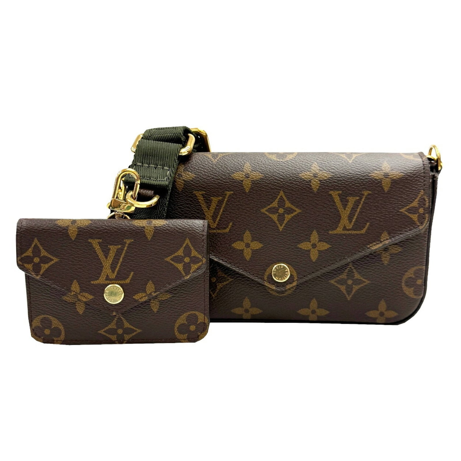 Shoulder Bag Monogram Pochette Louis Vuitton: Shoulder Bag Monogram Pochette Louis Vuitton Brown Monogram Pochette Bag from Louis Vuitton, measuring 10.5cm x 17cm x 3.5cm, features the iconic monogram pattern in a classic design. This stylish sho