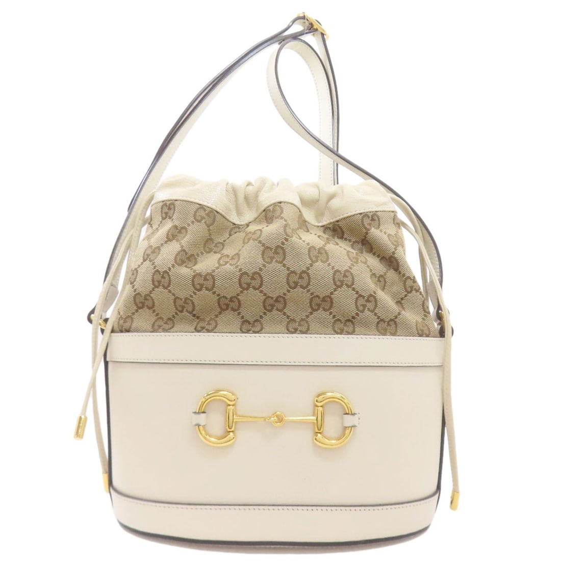 Gucci 602118 Horsebit Bucket Bag Gg Shoulder Bag Canvas (1 of 20)