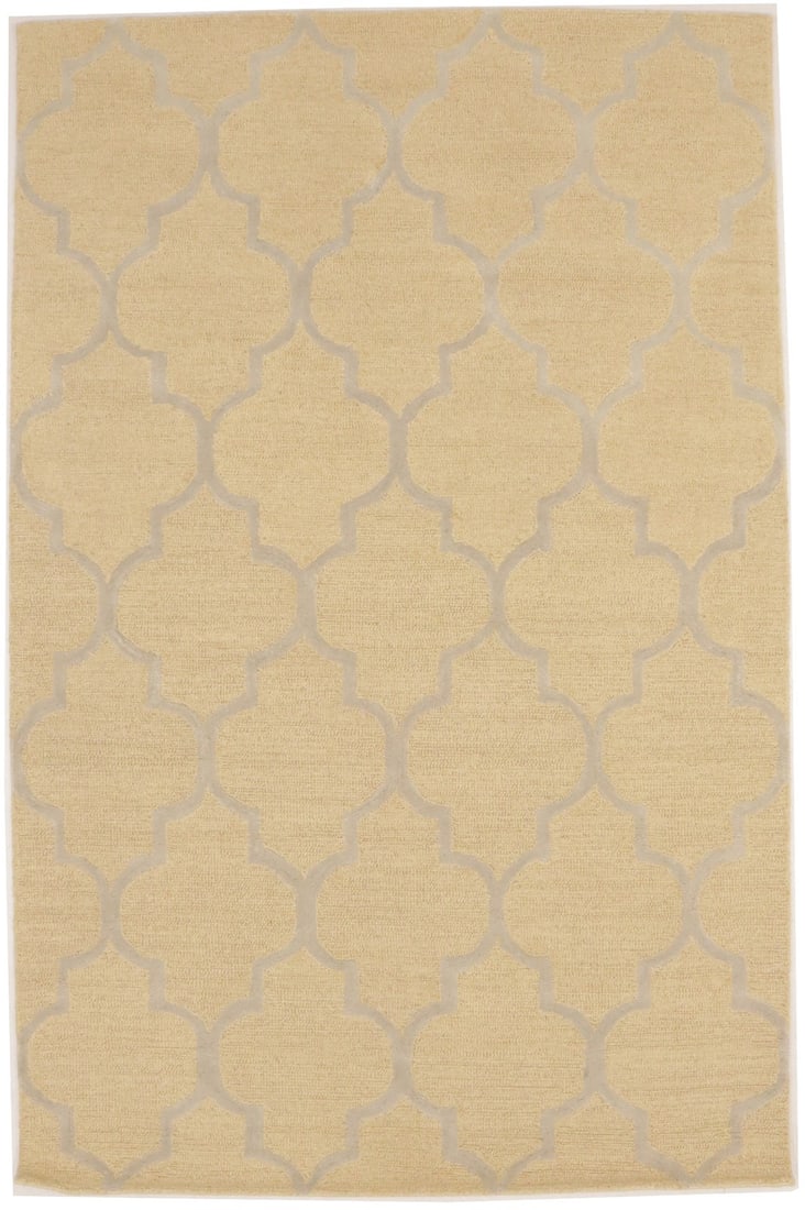 Beige Trellis Design Home Wool 5X8 Hand-Tufted Modern Rug Foyer Decor Carpet Hand-Knotted: Beige Trellis Design Home Wool 5X8 Hand-Tufted Modern Rug Foyer Decor Carpet Hand-Knotted Beige Trellis Design Hand-Tufted Wool Rug. This modern trellis design rug features a high pile height and thic