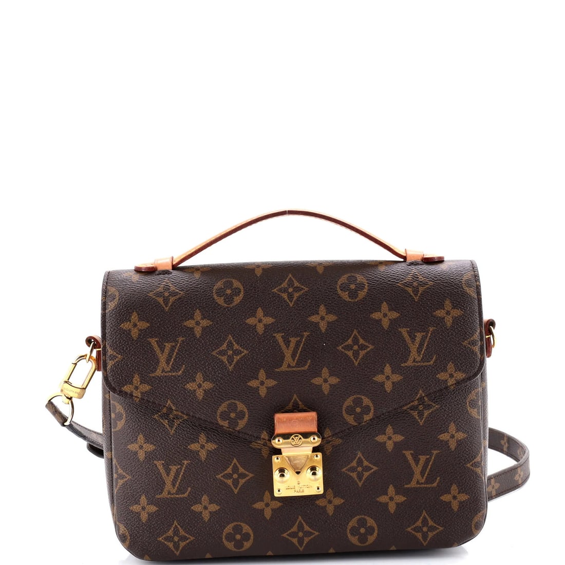 Pochette Louis Vuitton Monogram Canvas: Pochette Louis Vuitton Monogram Canvas The Pochette Louis Vuitton Monogram Canvas boasts classic style with its timeless brown canvas exterior and gold hardware, featuring the iconic monogram pattern.