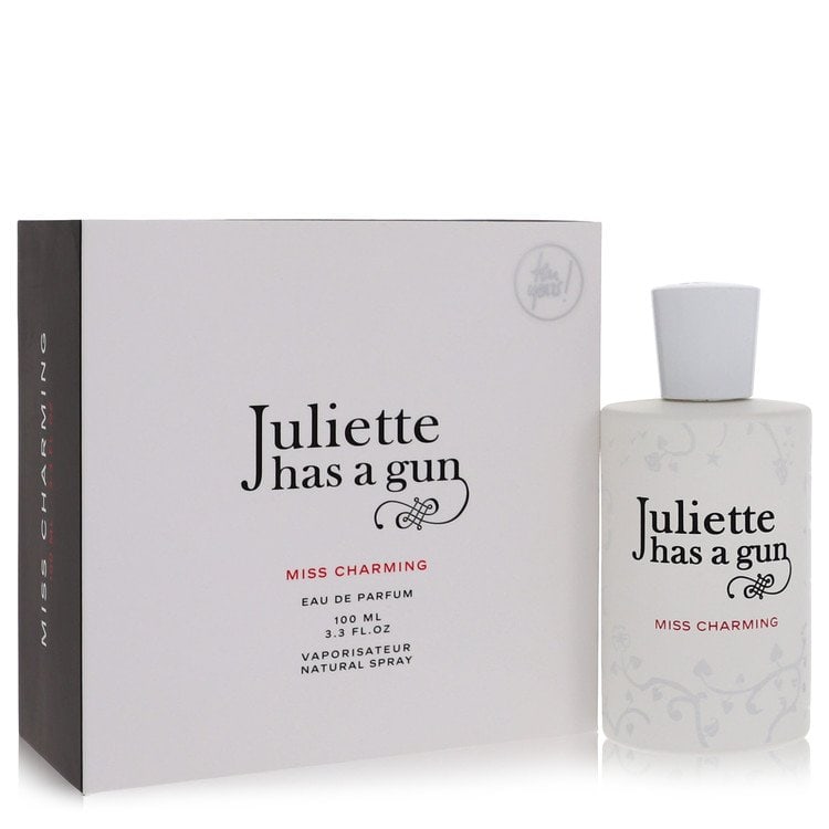Miss Charming by Juliette Has a Gun Eau De Parfum Spray 3.4 oz: Miss Charming by Juliette Has a Gun Eau De Parfum Spray 3.4 oz Miss Charming by Juliette Has a Gun Eau De Parfum Spray is a timeless tribute to Shakespeare, blending action with romance and glamour. T