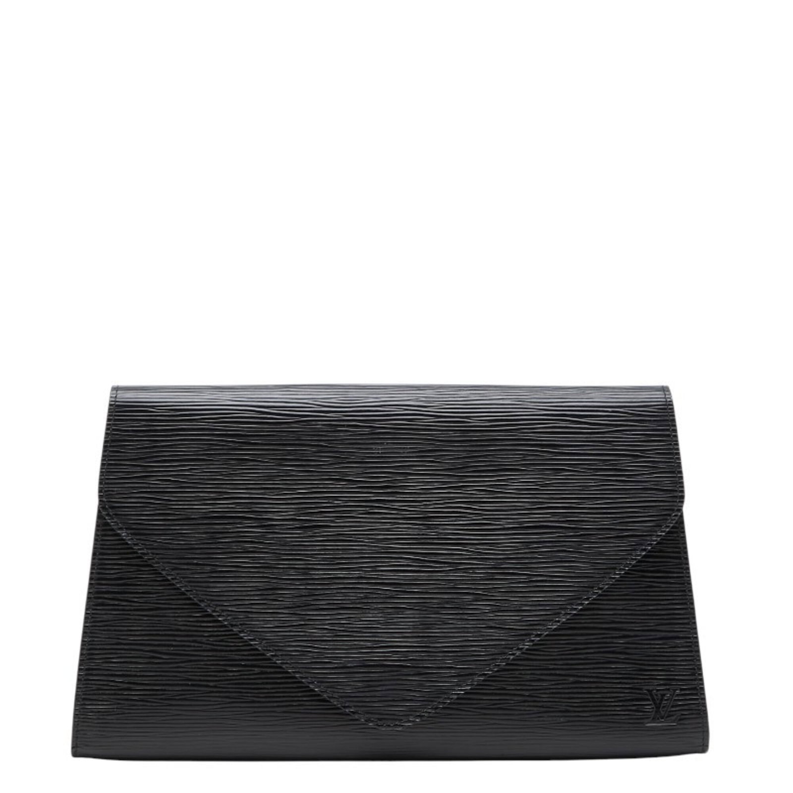 Clutch Bag Leather Louis Vuitton: Clutch Bag Leather Louis Vuitton Black, Noir leather Louis Vuitton clutch bag with dimensions 16.5cm x 27cm x 3cm, perfect for a stylish evening out. This luxurious handbag features high-quality leath