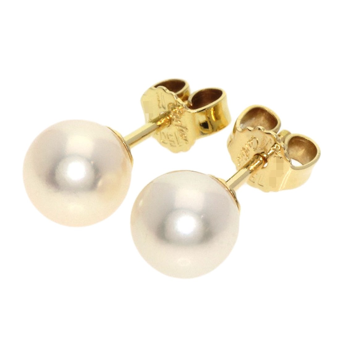 Earring pearl gold yellow Cartier K18: Earring pearl gold yellow Cartier K18 K18 yellow gold Cartier earring with a pearl. This earring showcases the luxury and sophistication of Cartier's design, featuring high-quality K18 gold that gives