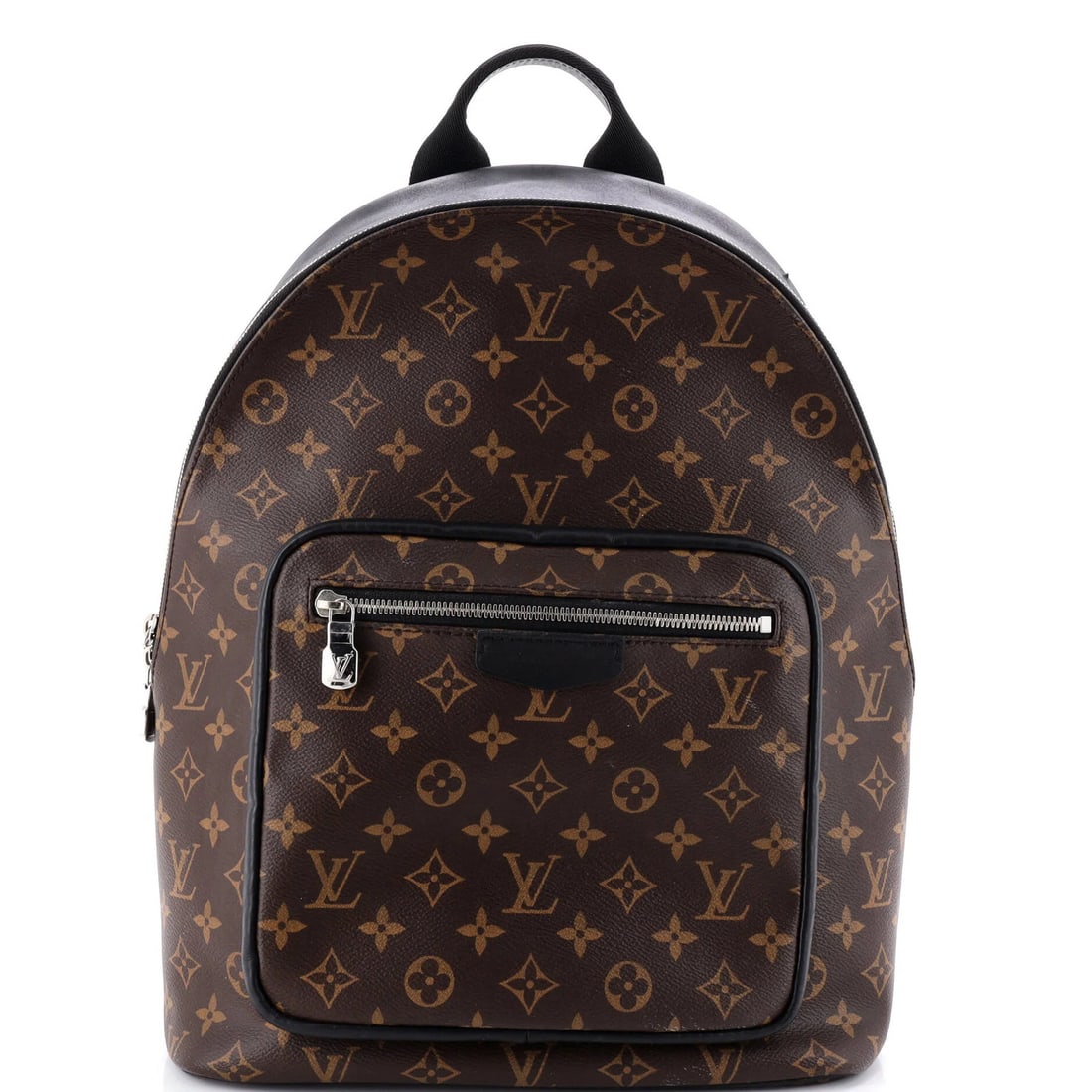Josh Louis Vuitton Macassar Monogram Canvas: Josh Louis Vuitton Macassar Monogram Canvas Brown Josh Louis Vuitton Macassar Monogram Canvas Backpack with scuffs, edge wear, corner wear, discoloration, and minor creases on exterior. Measures appro