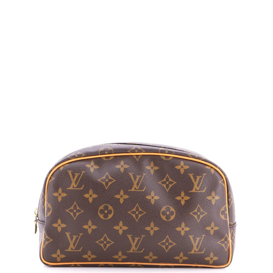 Louis Vuitton Toiletry Bag Monogram Canvas 25: Louis Vuitton Toiletry Bag Monogram Canvas 25 Brown Louis Vuitton Toilety Bag Monogram Canvas 25 with gold hardware, featuring a classic design and moderate wear on exterior and interior. The bag