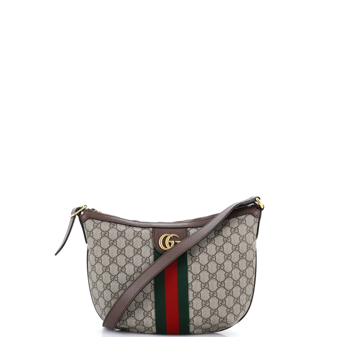 Gucci Ophidia Half Moon Hobo GG Coated Canvas Small: Gucci Ophidia Half Moon Hobo GG Coated Canvas Small The Gucci Ophidia Half Moon Hobo GG Coated Canvas Small is a stylish and versatile cross body bag, featuring a classic design with a modern twist. W