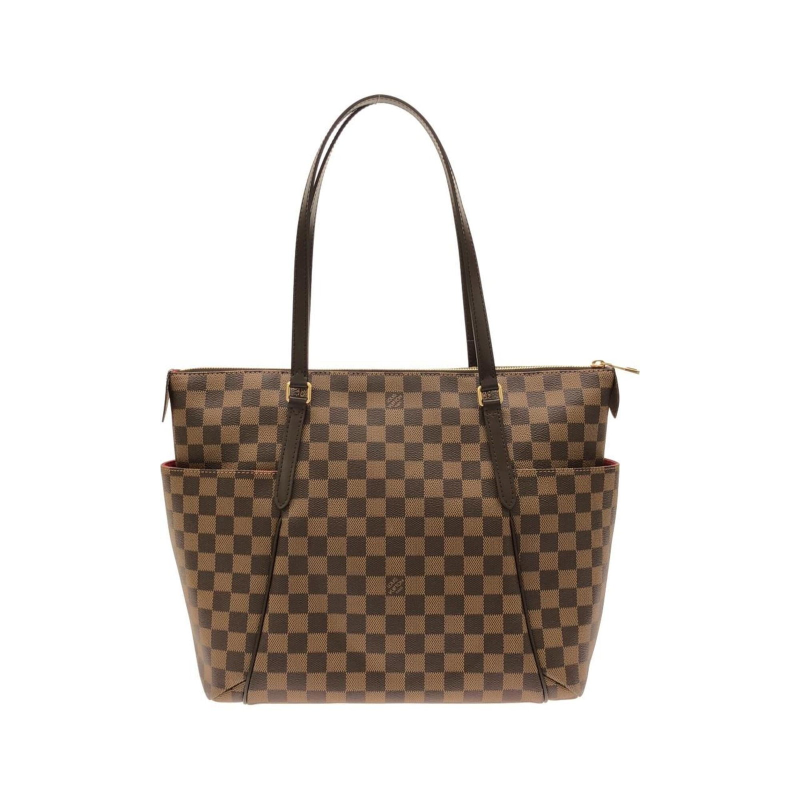 Canvas coated handbag Louis tote Vuitton: Canvas coated handbag Louis tote Vuitton Coated canvas, gold hardware, and the iconic Damier pattern make up this Louis Vuitton tote bag. Measuring 30cm x 40cm x 15cm, it's a compact yet stylish acces