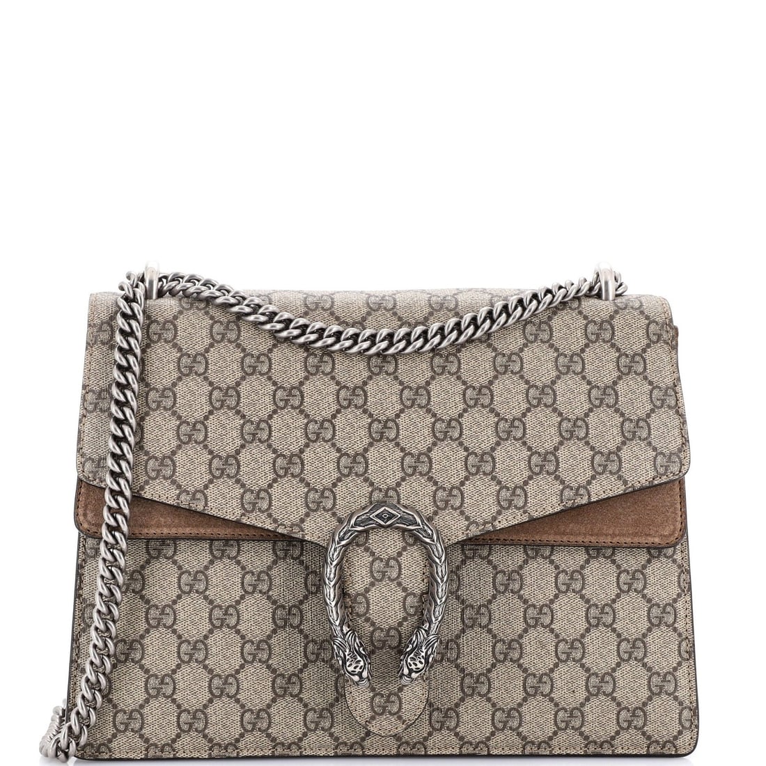 Coated Canvas GG Dionysus Medium Gucci Bag: Coated Canvas GG Dionysus Medium Gucci Bag Coated Canvas GG Dionysus Medium Gucci Bag - A stylish and versatile shoulder bag with a rich brown exterior, featuring a signature GG logo. The medium size 