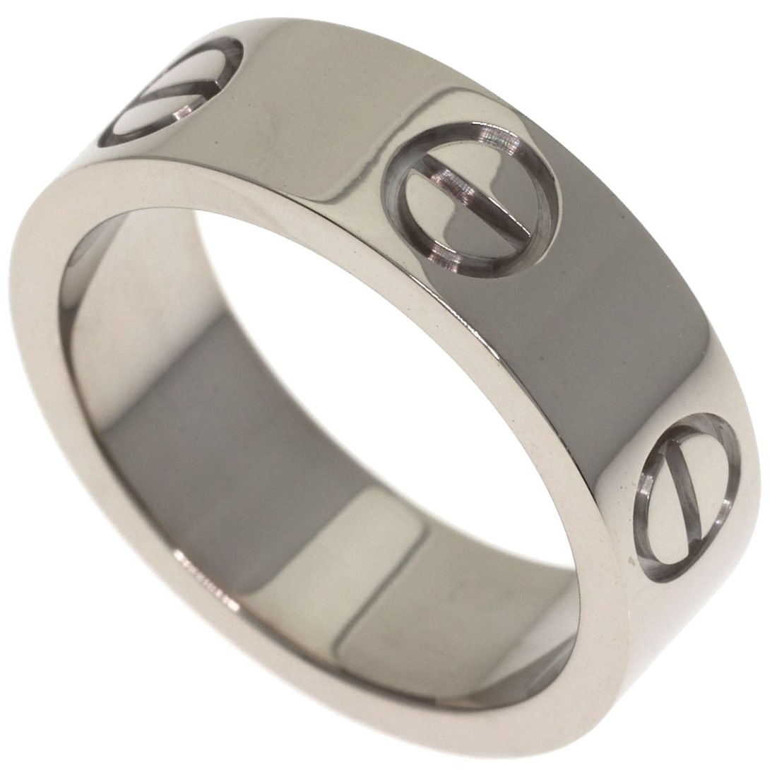 Cartier Love Ring #47 Ring K18 White Gold: Cartier Love Ring #47 Ring K18 White Gold Item Specifics: Brand: CARTIER Style: Ring Material: K18 White Gold Color: Silver Metal: Gold Ring Size: 4.25(US) Main Stone: No stone Type: Ring Exterior Col