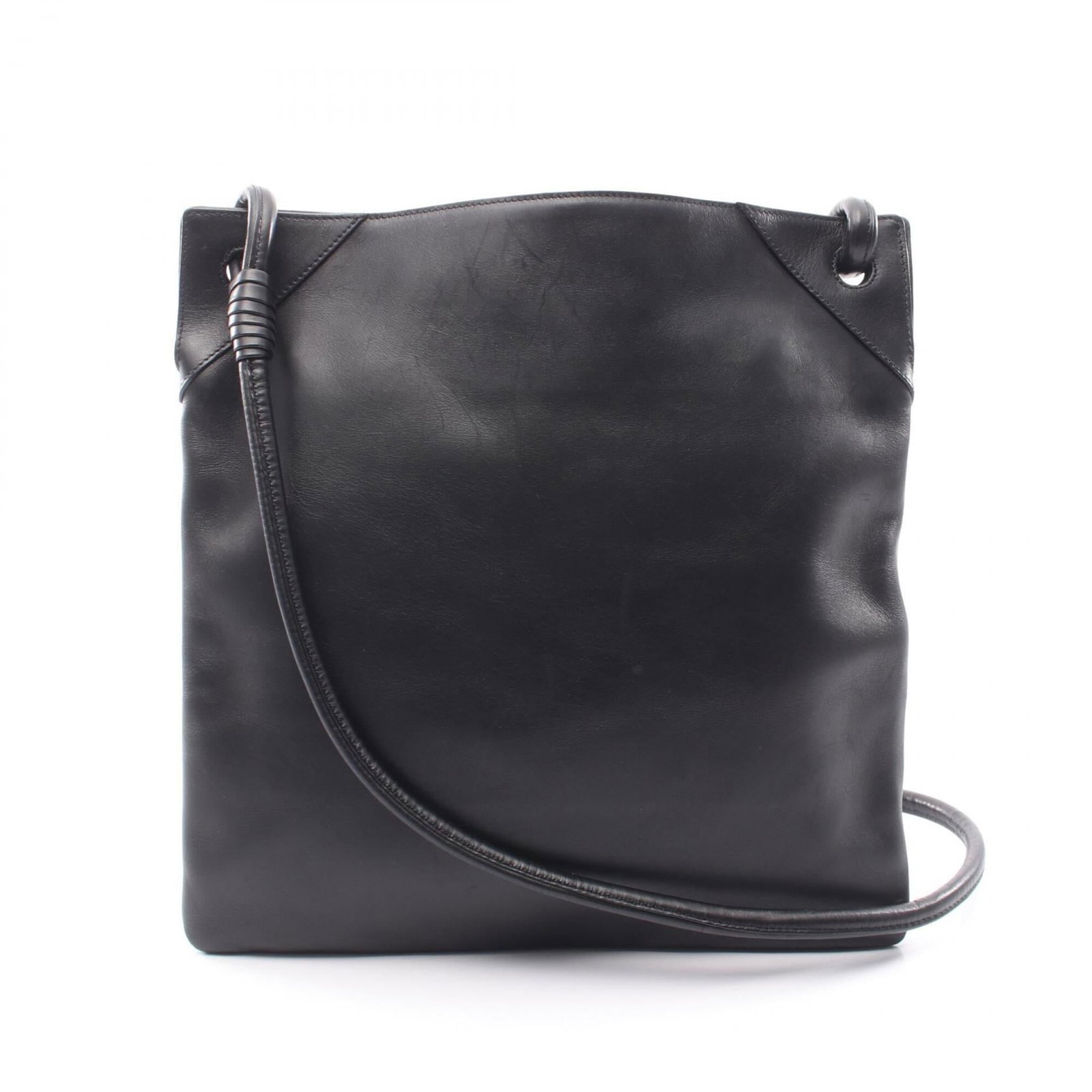 Bottega Veneta Shoulder Bag Leather: Bottega Veneta Shoulder Bag Leather Bottega Veneta's signature leather craftsmanship shines in this sleek shoulder bag, featuring black leather with clean lines and a timeless design. The bag's compac
