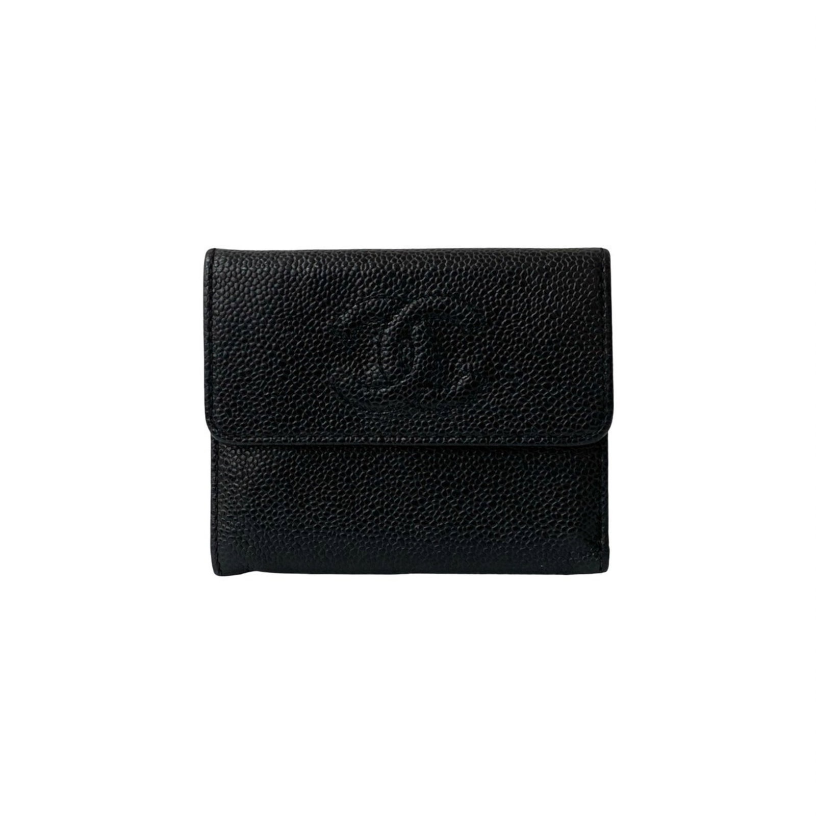 Calfskin Tri Fold Wallet Chanel: Calfskin Tri Fold Wallet Chanel Calfskin Tri Fold Wallet Chanel - A sleek and sophisticated accessory, this tri-fold wallet features the iconic grained calfskin material and a classic black design. Me
