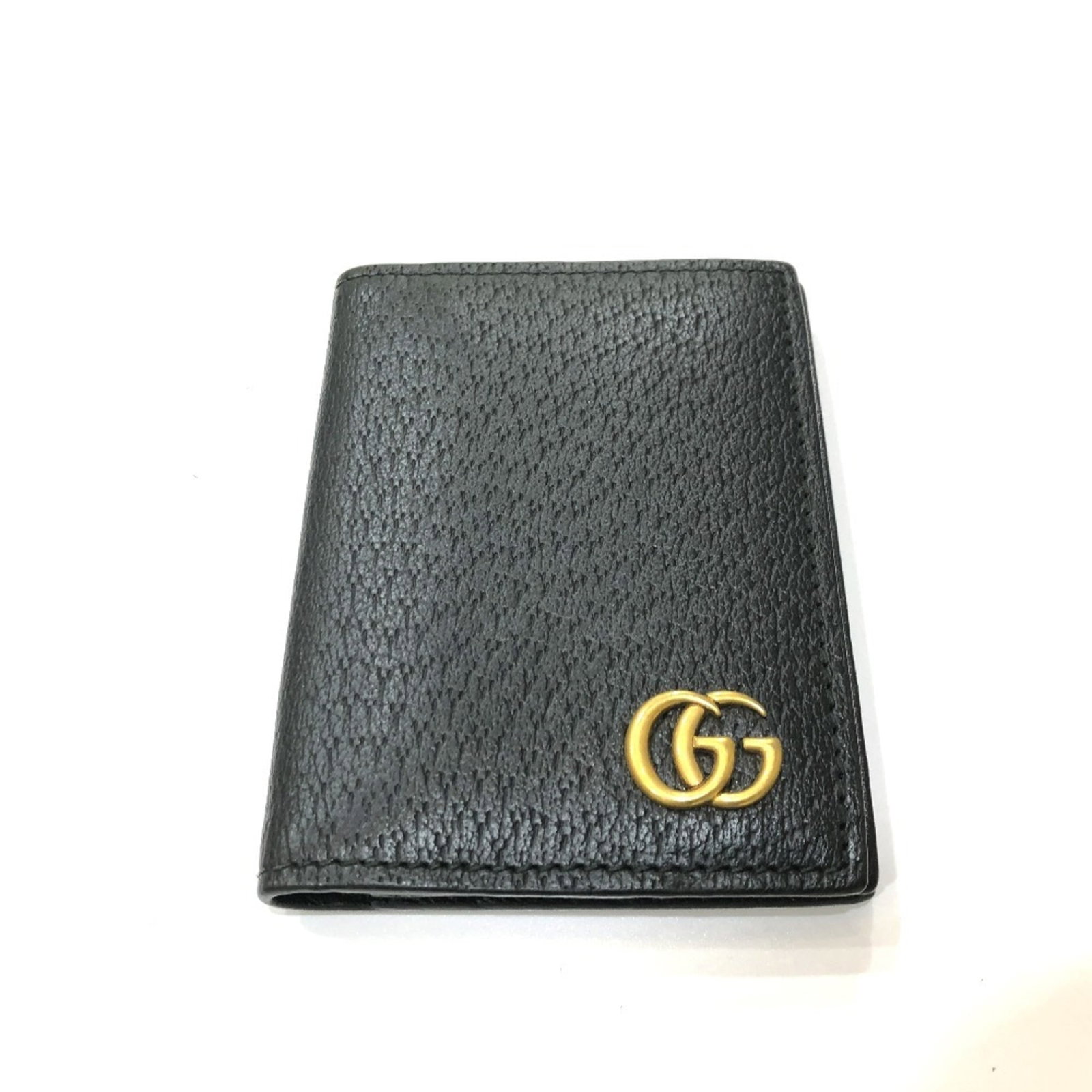 Gucci Business Card Case Leather: Gucci Business Card Case Leather Gucci Business Card Case Leather features sleek black leather construction, measuring 10.5cm x 8cm x 1.2cm. The case comes with a box and dust bag for added protection