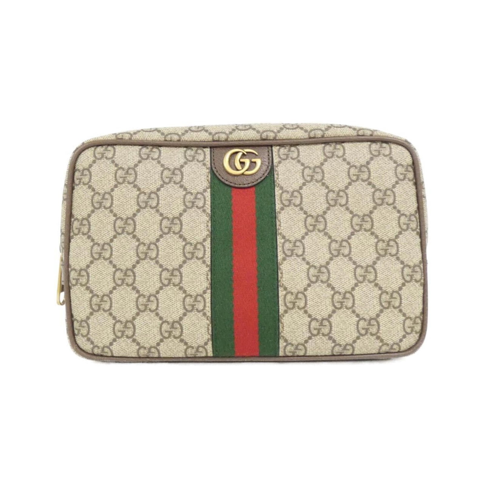 Handbag Gucci Pouch Supreme Canvas: Handbag Gucci Pouch Supreme Canvas Gucci's iconic GG Supreme canvas is showcased in this stylish Beige, Brown handbag pouch. With its classic design and premium material, this accessory is a timeless 