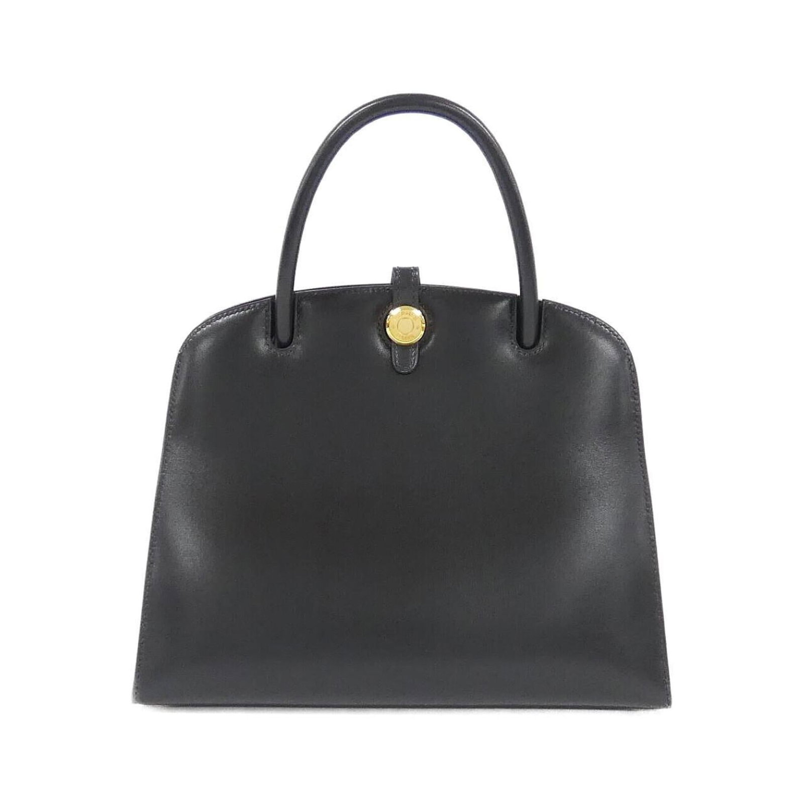 Hermes leather handbag: Hermes leather handbag Box calf leather construction provides durability and sophistication, while the sleek black finish gives this Hermes handbag a timeless elegance. Gold hardware adds a touch of l