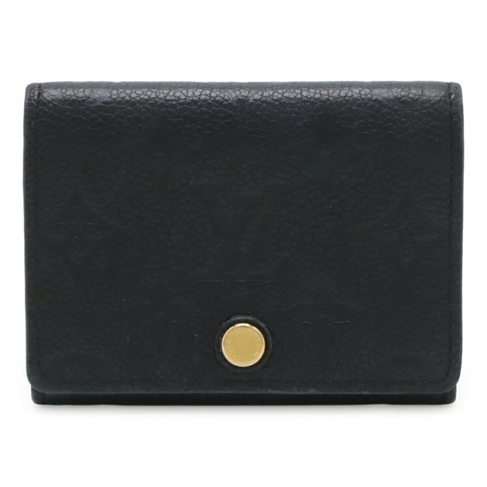 Louis Vuitton Monogram Empreinte Business Case: Louis Vuitton Monogram Empreinte Business Case Black Monogram Empreinte Business Case by Louis Vuitton, Spain-made with precise dimensions of 8cm x 10.5cm, features the iconic Louis Vuitton design. Th