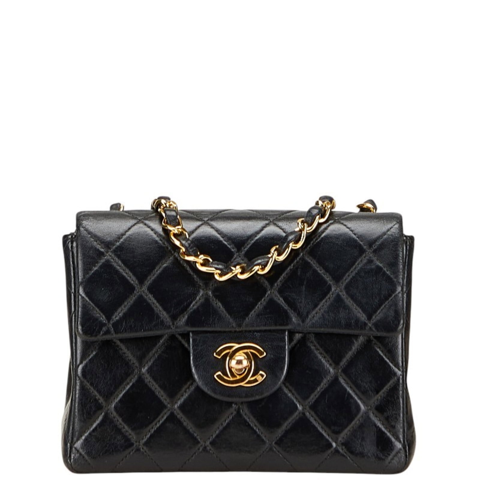 Shoulder Bag Leather Chanel: Shoulder Bag Leather Chanel Black Lambskin Leather Chanel Matelasse Shoulder Bag with Turn Lock Closure. This luxurious shoulder bag features premium lambskin leather and a sleek, modern design. Inclu