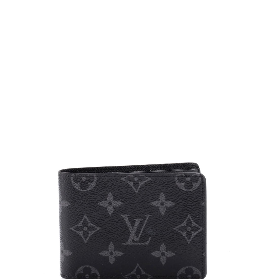 Louis Vuitton Wallet Monogram Eclipse Canvas: Louis Vuitton Wallet Monogram Eclipse Canvas Black Monogram Eclipse Canvas Louis Vuitton Wallet with Leather Interior, featuring the iconic monogram pattern and canvas coated exterior. Minor imperfect
