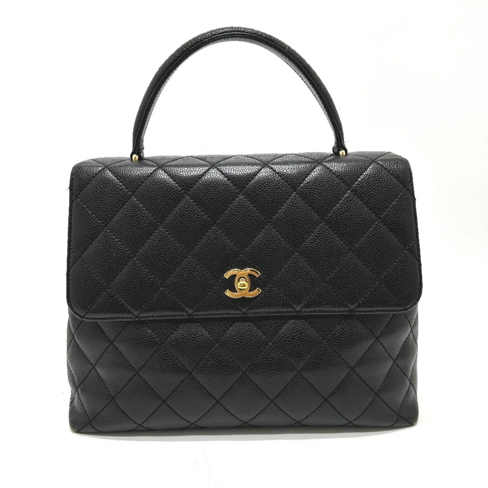 Chanel Handbag leather: Chanel Handbag leather Black Chanel handbag made from high-quality leather, featuring a classic design with clean lines and a timeless silhouette. Measuring 22cm x31cm x12cm, this stylish accessory