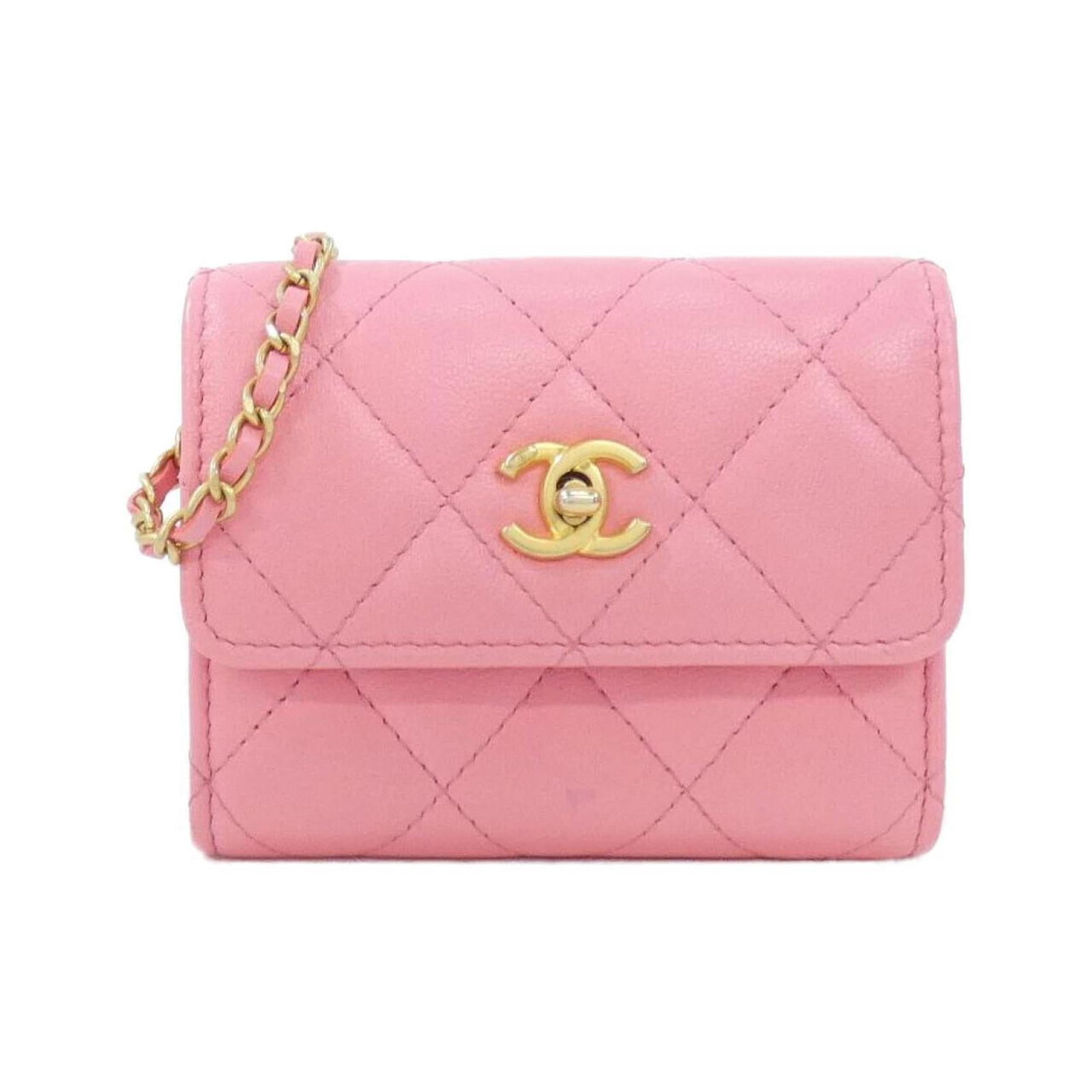 Chanel Handbag Shoulder Bag Leather: Chanel Handbag Shoulder Bag Leather Pink Chanel MPN AP2704 shoulder bag made from lamb leather features matte gold hardware. The compact design measures 9cm x 11cm x 3cm, making it a stylish and porta