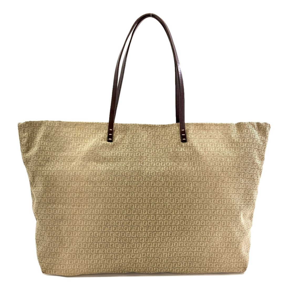 Canvas tote bag Fendi zucchino: Canvas tote bag Fendi zucchino Beige canvas tote bag from Fendi, featuring the iconic zucchino style. This classic design showcases a timeless beige exterior that exudes understated elegance. The canv