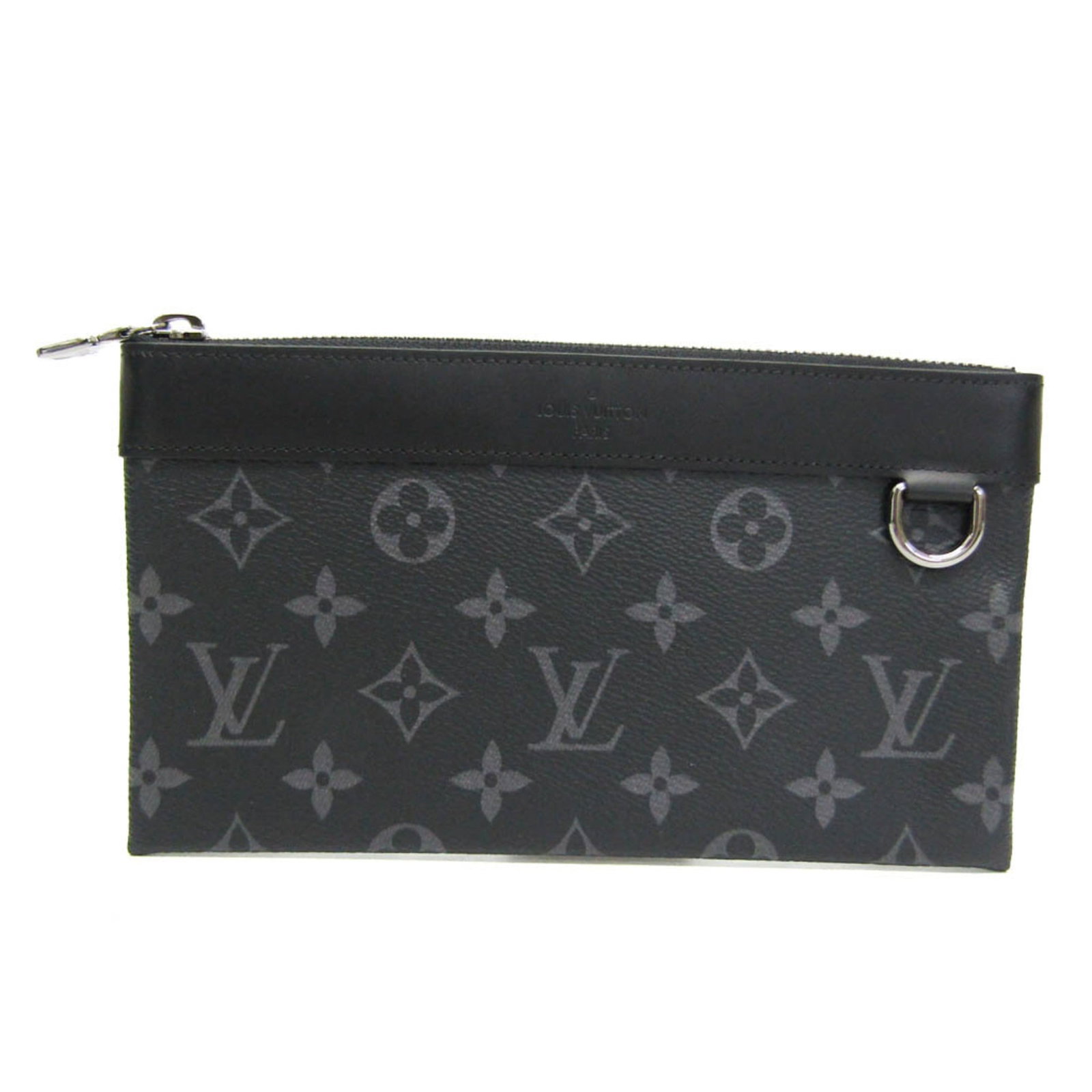 Eclipse Monogram Pouch Clutch Louis Vuitton: Eclipse Monogram Pouch Clutch Louis Vuitton The Louis Vuitton Monogram Eclipse Pouch Clutch boasts sleek, modern design with the iconic Monogram Eclipse pattern. Crafted from high-quality materials an