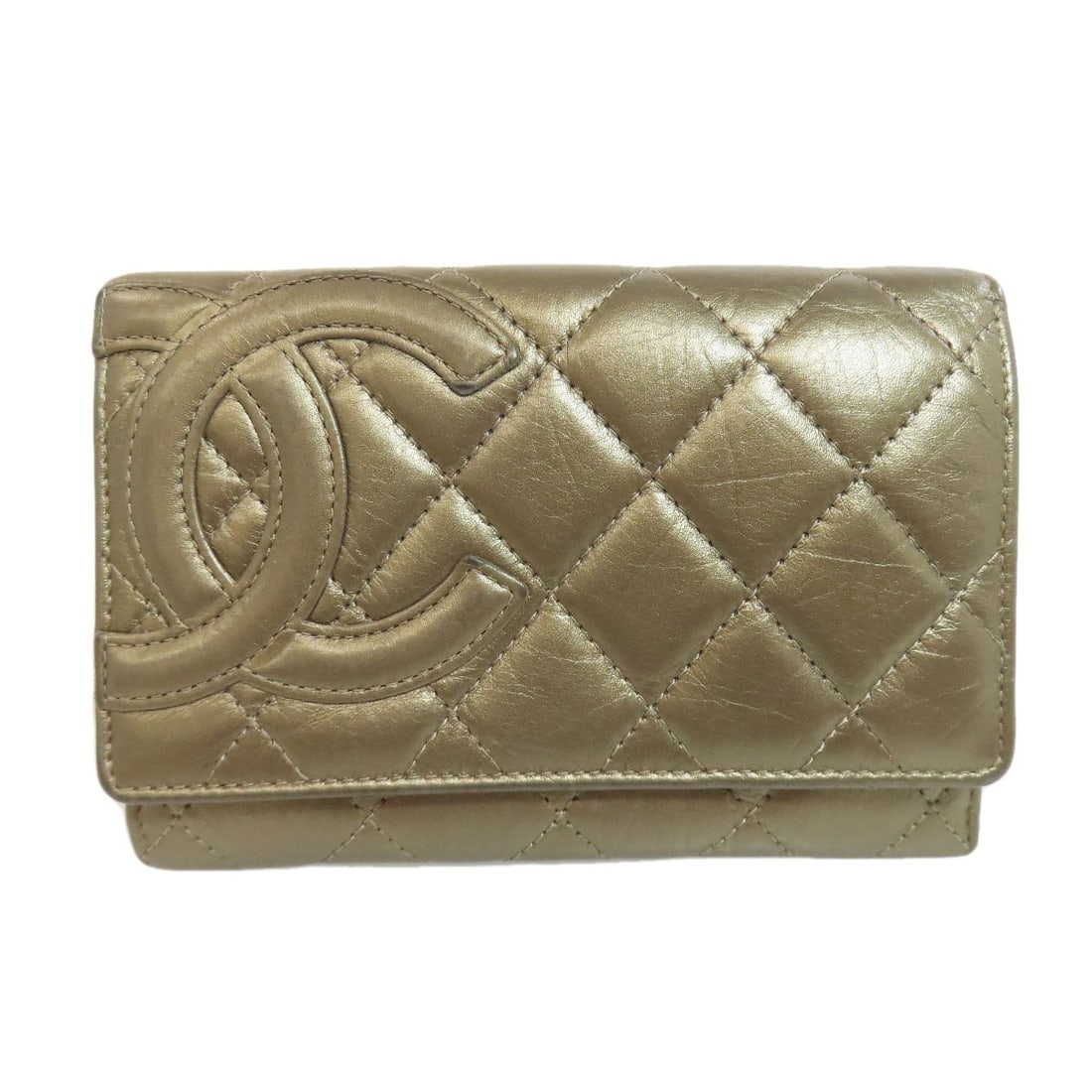 Chanel Cambon Line Silverhardware Bifold Wallet With Coin Pocket Calf: Chanel Cambon Line Silverhardware Bifold Wallet With Coin Pocket Calf Gold hardware adorns the sleek design of this CHANEL Cambon Line Bifold Wallet with Coin Pocket, crafted from high-quality calf ma