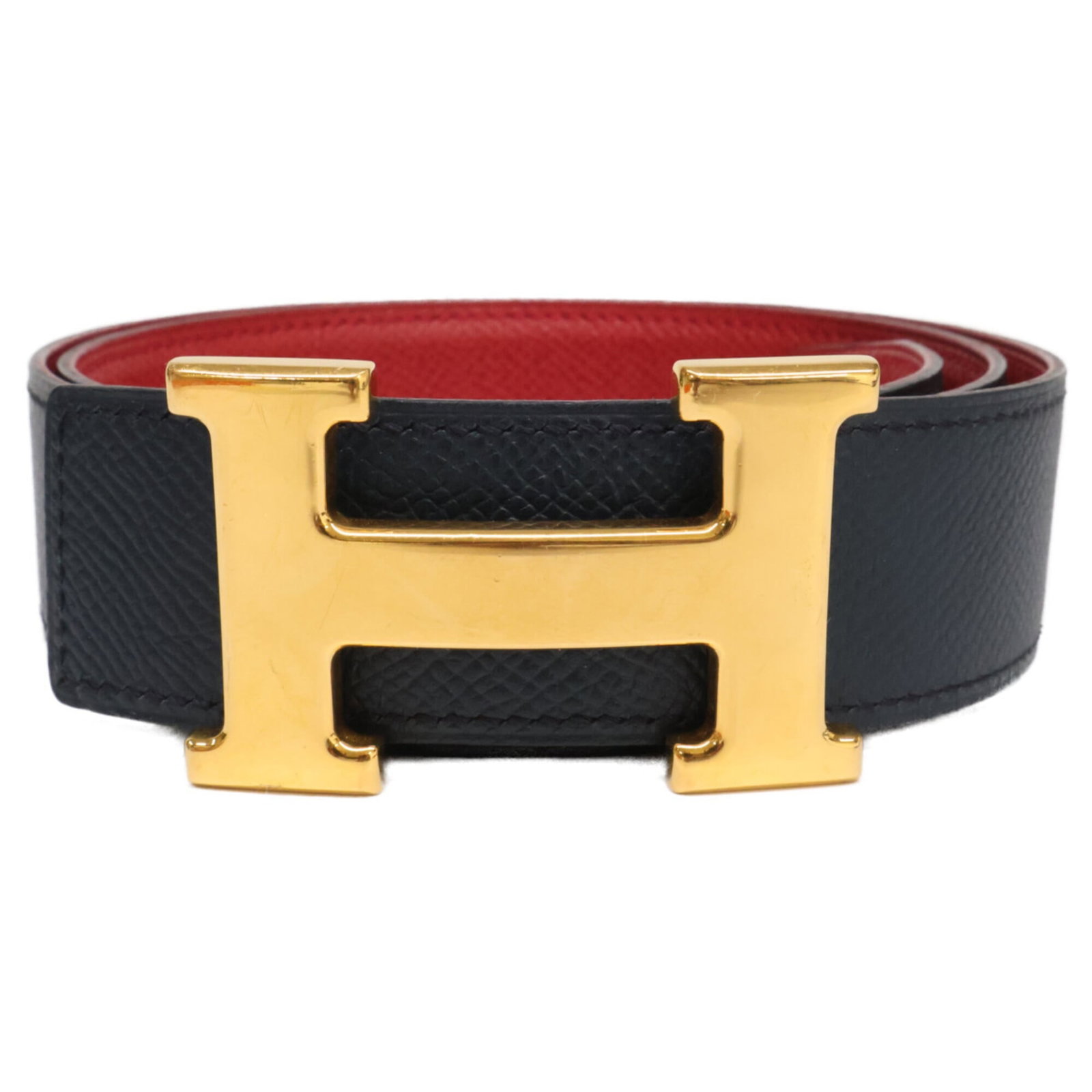 Hermes Standard Belt: Hermes Standard Belt The Hermes Standard Belt boasts sleek gold, navy, and red leather straps in a versatile length range of 65cm-75cm. Crafted from high-quality materials, its classic design makes it