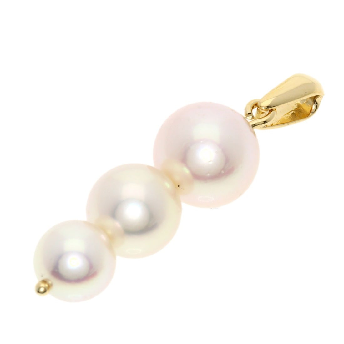 Tasaki Pearl Pendant Top K18 Yellow Gold: Tasaki Pearl Pendant Top K18 Yellow Gold K18 Yellow Gold pendant top featuring a pearl, crafted from premium 18k yellow gold. The elegant design showcases the natural beauty of the pearl, set against 