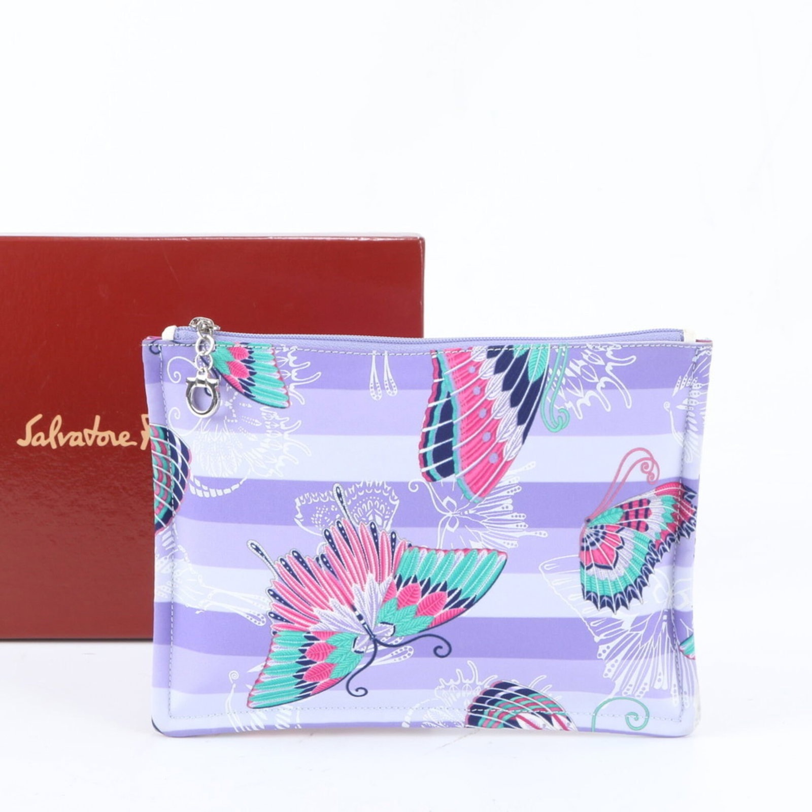Handbag by Salvatore Ferragamo: Handbag by Salvatore Ferragamo Item Specifics: Brand: Salvatore Ferragamo Type: Handbag Color: Purple Gender: Women Size (HxWxD): 16cm x 21cm x 1cm / 6.29'' x 8.26'' x 0.39'' Product Disclaimer: