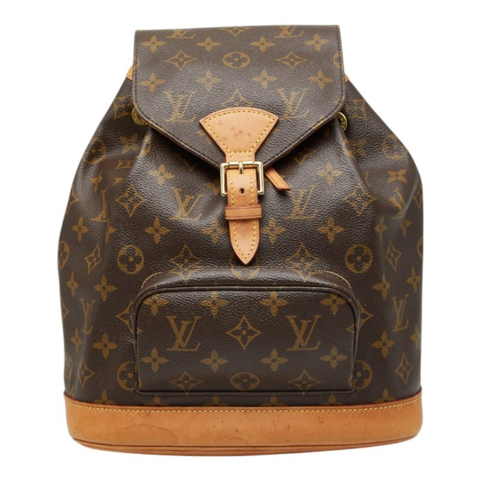 Vuitton Leather Pvc Backpack Louis: Vuitton Leather Pvc Backpack Louis PVC and leather construction for a unique look, the Louis Vuitton MPN M51136 backpack features a classic design with a brown color. Measuring 29cm x 25cm x 11.5cm, i