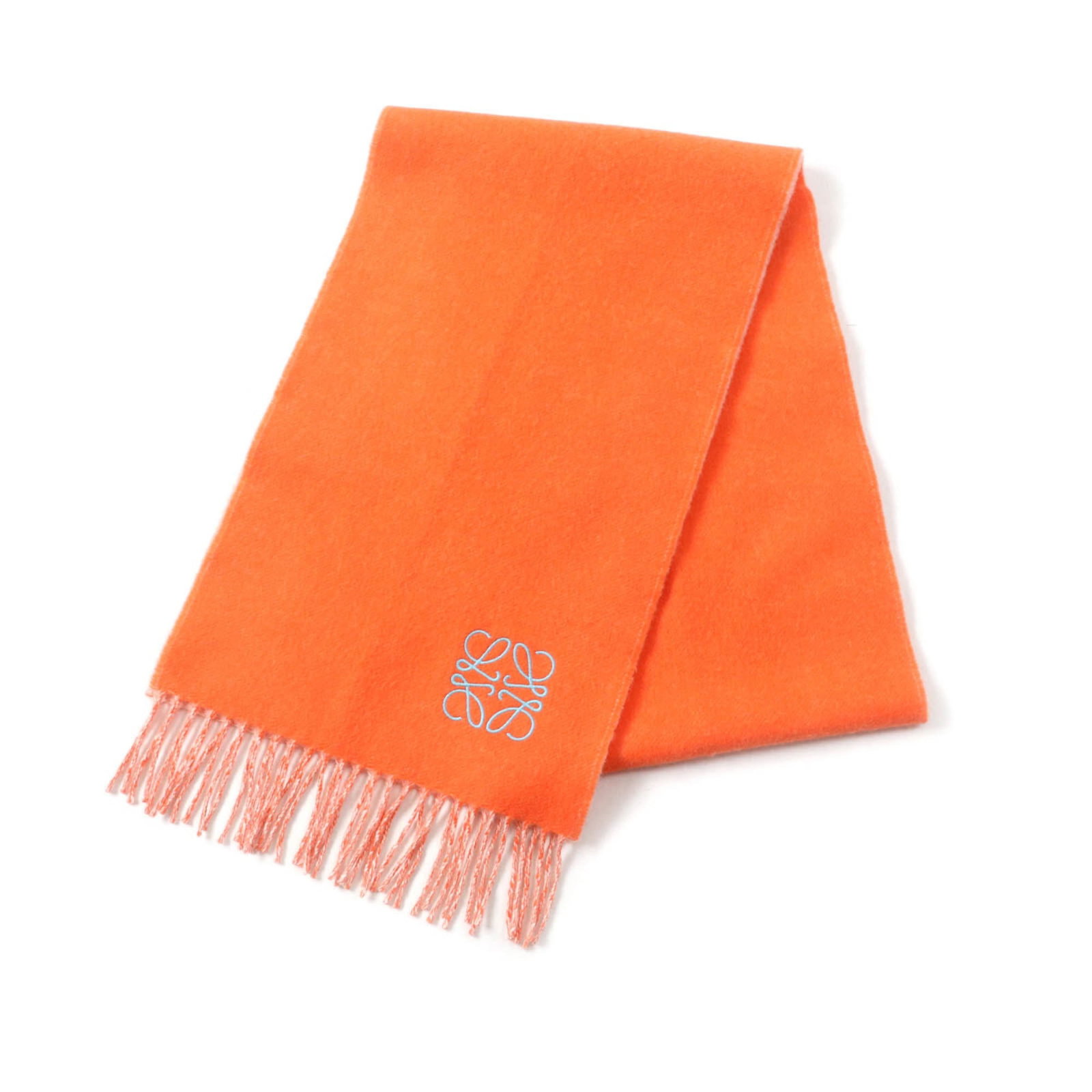 Loewe Stole Wool 90% Cashmere 10%: Loewe Stole Wool 90% Cashmere 10% Orange Loewe Stole made from 90% Wool and 10% Cashmere, measuring 71.25'' x 10.82''. This stole features a vibrant orange color and is crafted from a luxurious blend 