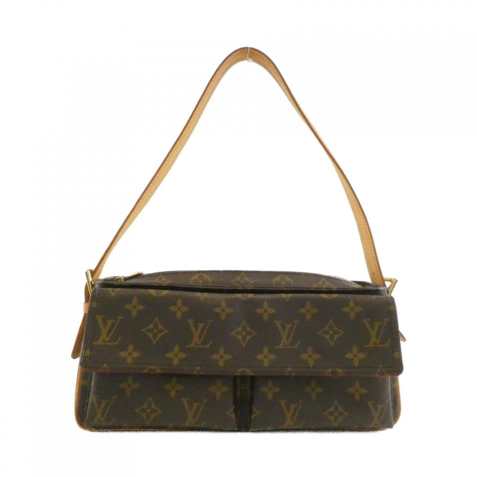 Coated Canvas Shoulder Bag By Louis Vuitton: Coated Canvas Shoulder Bag By Louis Vuitton Coated canvas shoulder bag by Louis Vuitton, featuring a classic design with gold hardware and a signature on the exterior. Made from high-quality coated ca