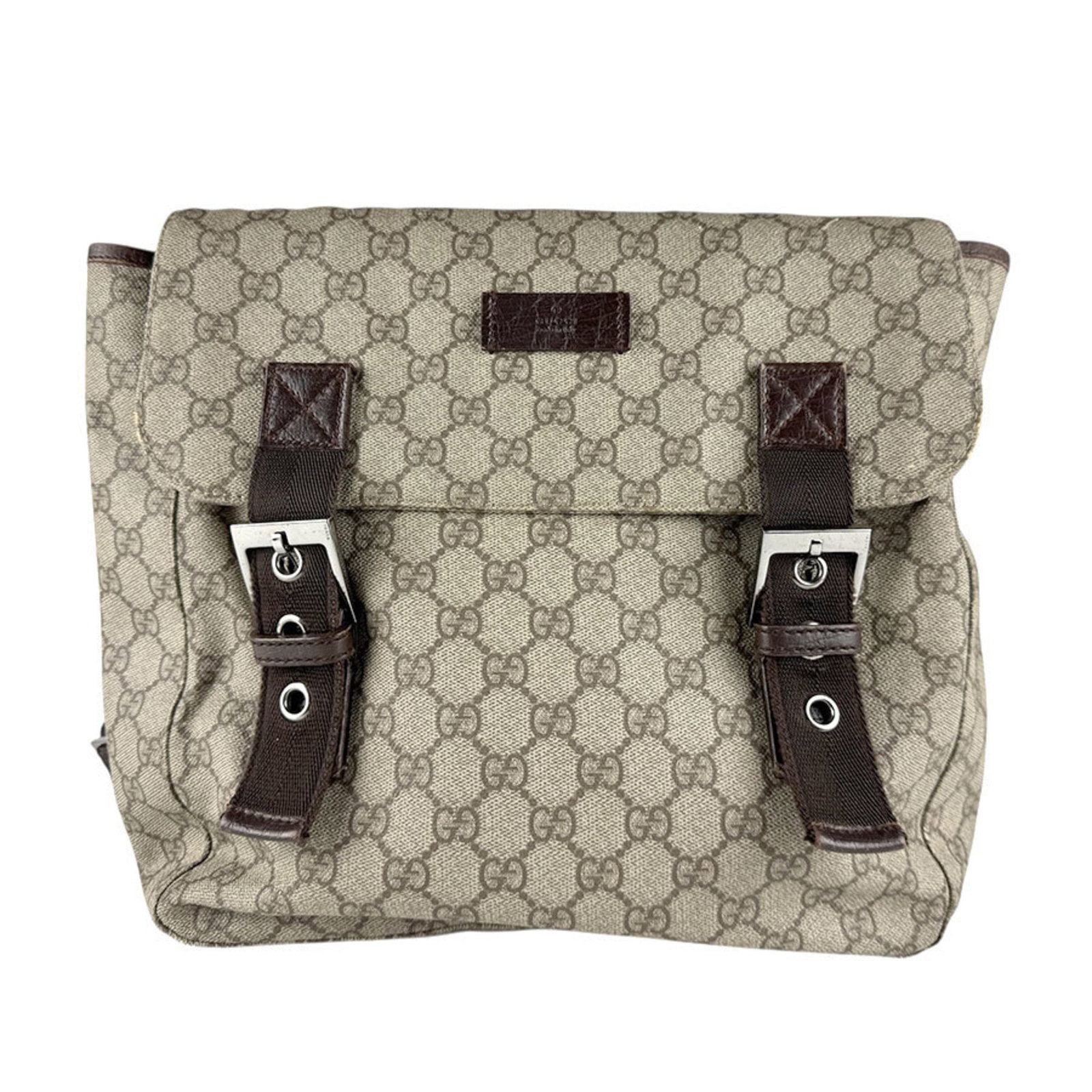 Gucci Backpack Supreme Gg: Gucci Backpack Supreme Gg Gucci's iconic GG Supreme backpack is crafted from high-quality materials, featuring the signature interlocking Gs. This stylish bag boasts a timeless design with clean