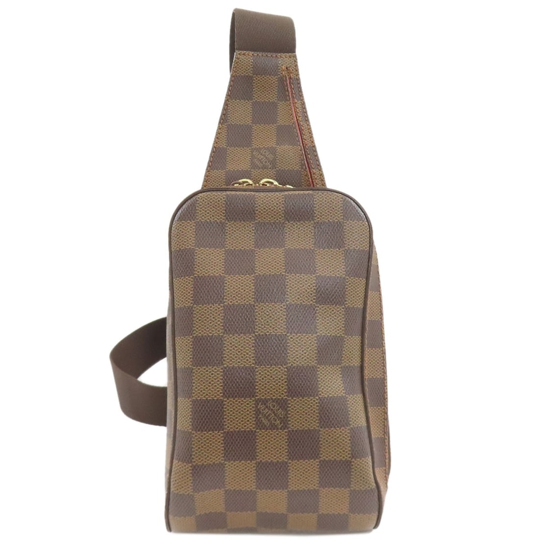 Louis Vuitton N51994 Geronimos Body Bag Damier Canvas: Louis Vuitton N51994 Geronimos Body Bag Damier Canvas Brown Damier canvas body bag with signature from the artist. This LOUIS VUITTON N51994 Geronimos Body Bag features a classic design and iconic