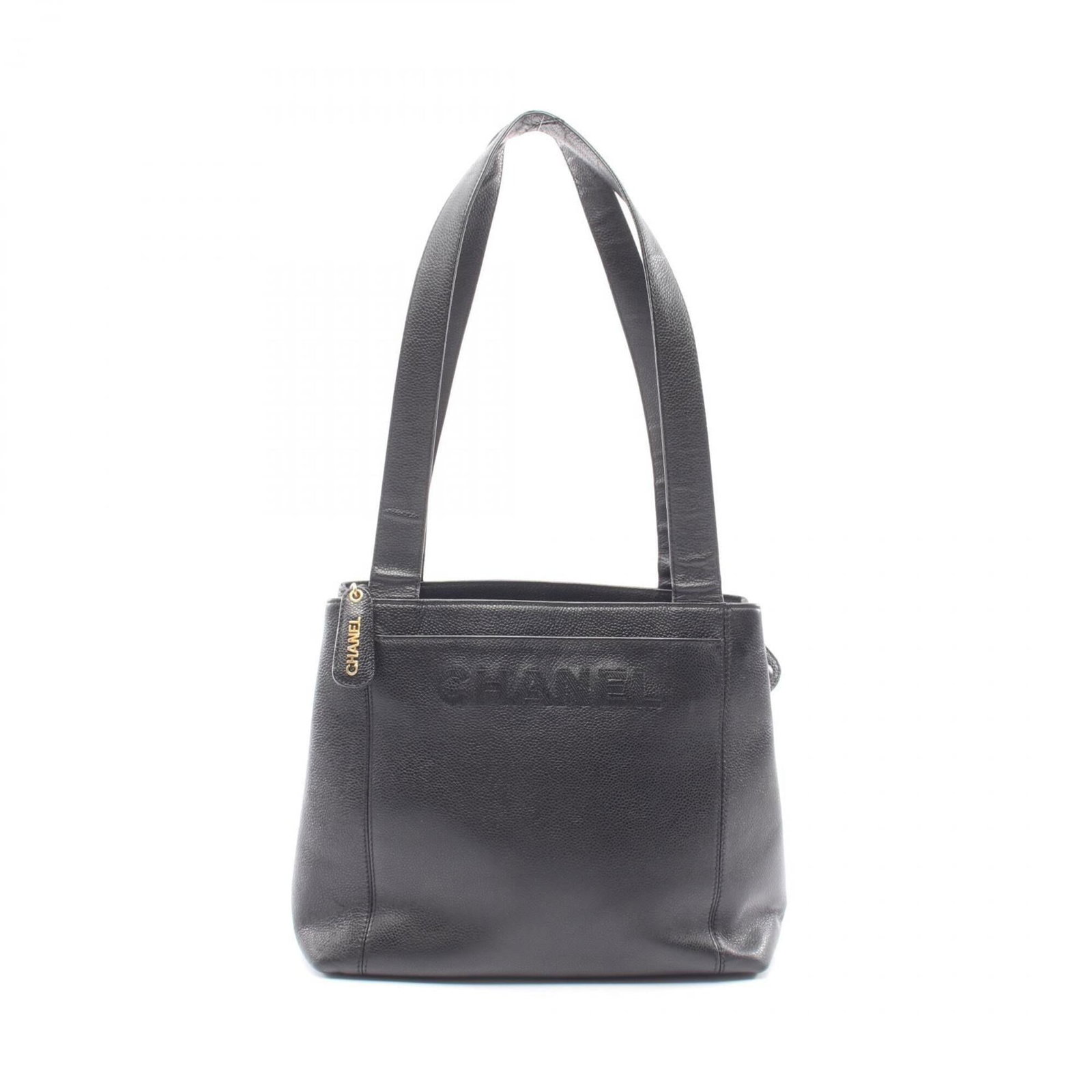 Leather Tote Bag Handbag Chanel: Leather Tote Bag Handbag Chanel Black Calfskin Leather Tote Bag with Gold Hardware. This classic Chanel tote bag features high-quality leather and elegant gold hardware, crafted to perfection in a tim