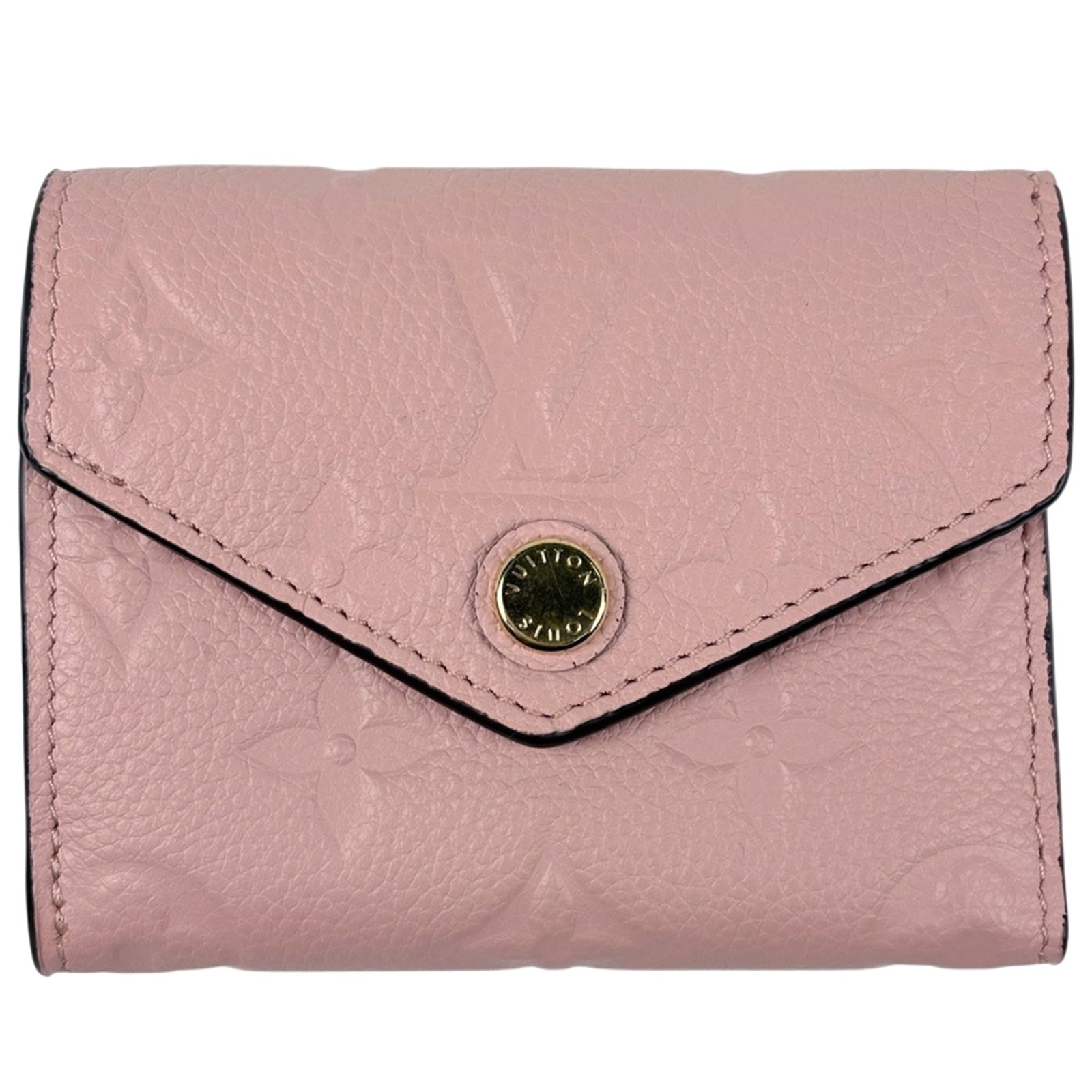 Louis Vuitton Wallet (Tri-Fold) Monogram Empreinte: Louis Vuitton Wallet (Tri-Fold) Monogram Empreinte The Louis Vuitton Wallet (Tri-Fold) Monogram Empreinte is a stylish and functional accessory, featuring the iconic Monogram Empreinte pattern in pink