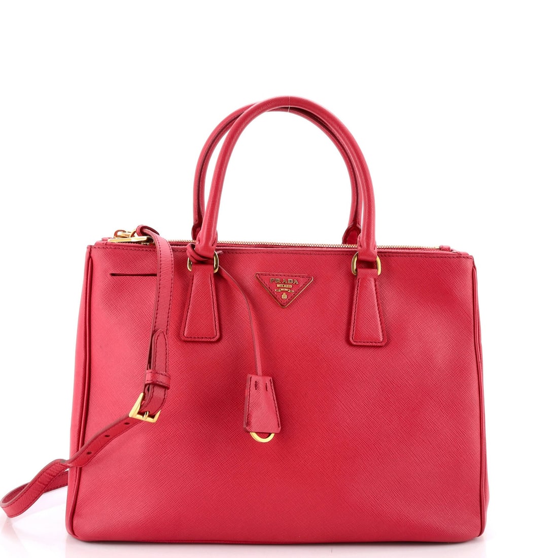 Prada Double Zip Lux Tote Saffiano Leather Medium (1 of 6)