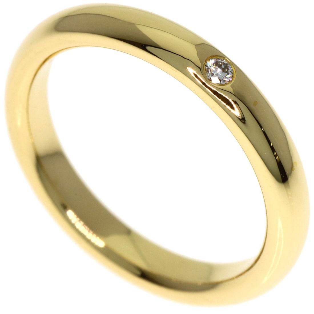Diamond Ring K18 Yellow Gold Tiffany&Co.: Diamond Ring K18 Yellow Gold Tiffany&Co. K18 Yellow Gold Tiffany&Co. diamond ring boasts a luxurious gold metal exterior, adorned with a high-quality diamond. The 4.5 US ring size offers a comfortable
