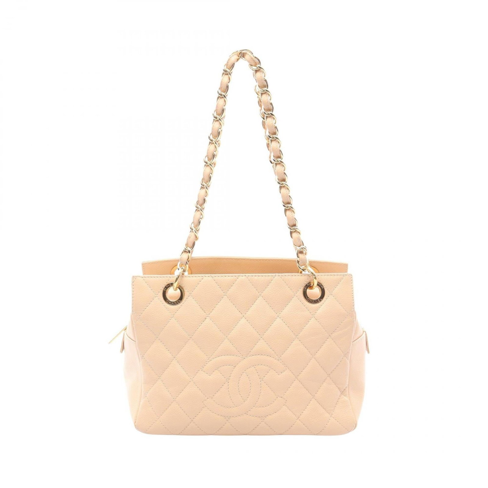 Chanel Handbag Shoulder Bag Leather: Chanel Handbag Shoulder Bag Leather Calfskin leather construction and gold hardware define the classic design of this Chanel MPN A18004 shoulder bag. Measuring 19cm x 26cm x 13cm, it offers a spacious