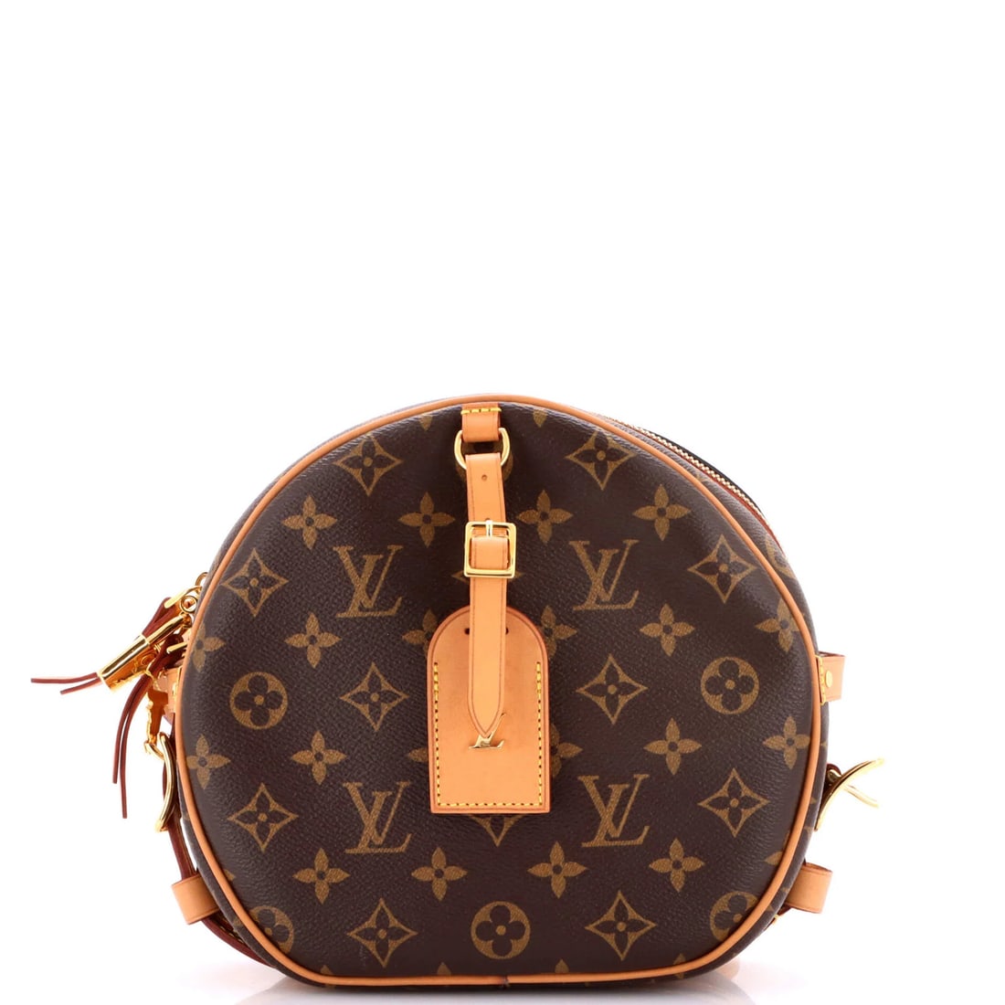 Boite Chapeau Bag Monogram Souple Louis Vuitton MM: Boite Chapeau Bag Monogram Souple Louis Vuitton MM Brown Louis Vuitton Boite Chapeau Souple Bag Monogram MM features canvas coated exterior with minor creases, scuffs, and edge wear. The bag measures 