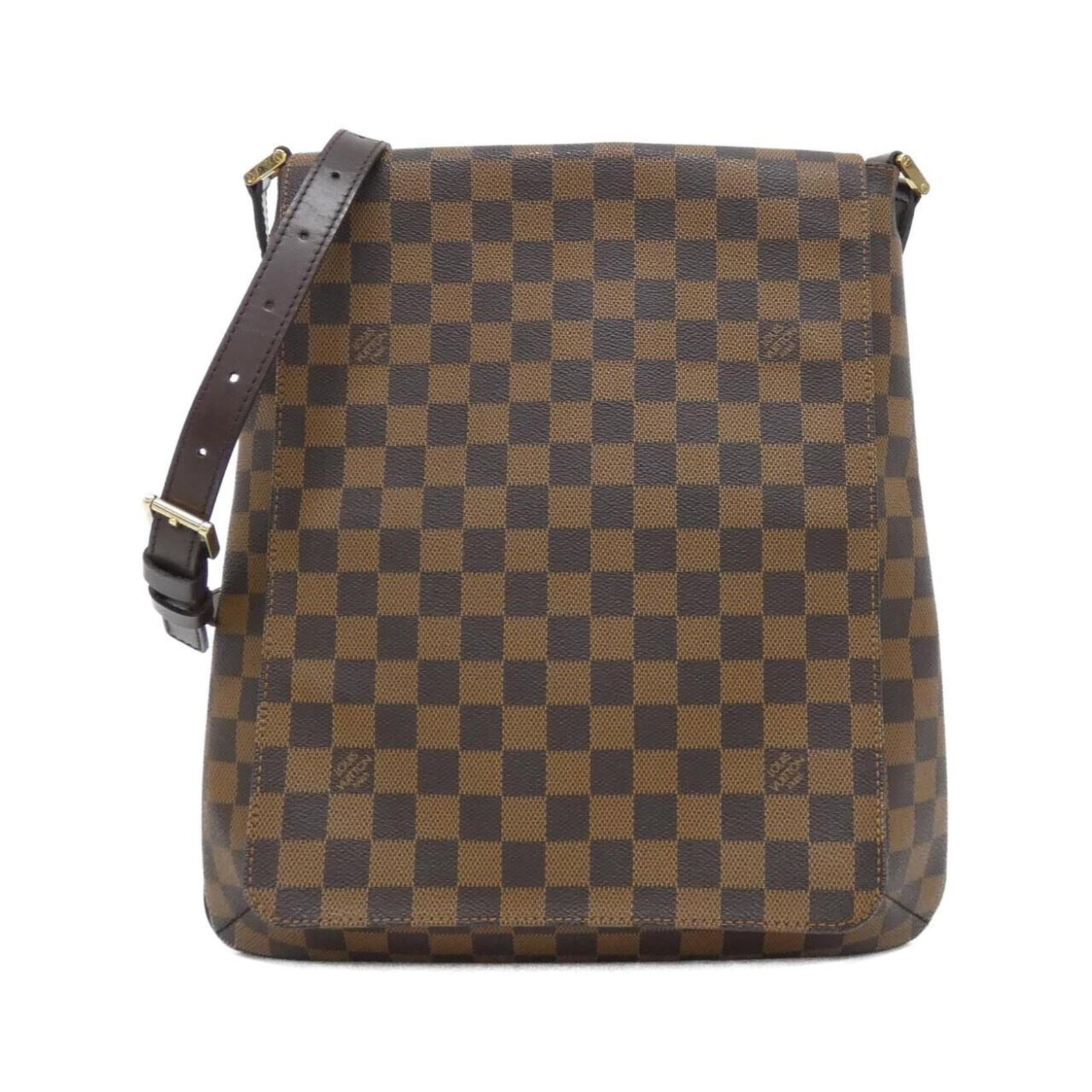 Coated Canvas Shoulder Bag By Louis Vuitton: Coated Canvas Shoulder Bag By Louis Vuitton Coated canvas shoulder bag with gold hardware, featuring Ebene color and MPN N51302. This stylish accessory measures 35cm x 32cm x 10cm and boasts a classic