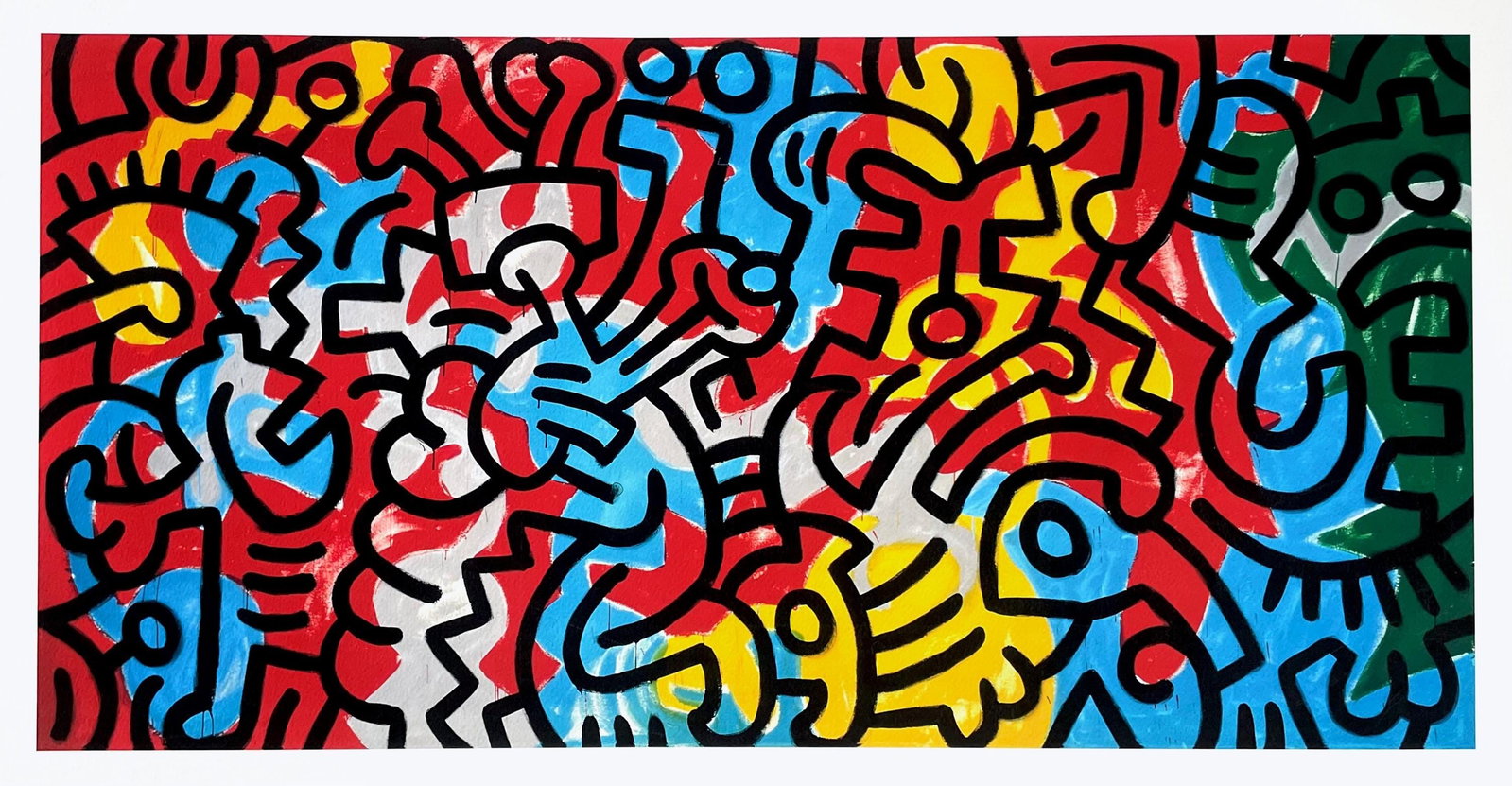Untitled Official Edition Silkscreen by Keith Haring Abstract: Untitled Official Edition Silkscreen by Keith Haring Abstract Item Specifics: Paper Size: 19 x 34 inches. Inscription: Unsigned and unnumbered, as issued. Condition: Excellent. Notes: Published and pr