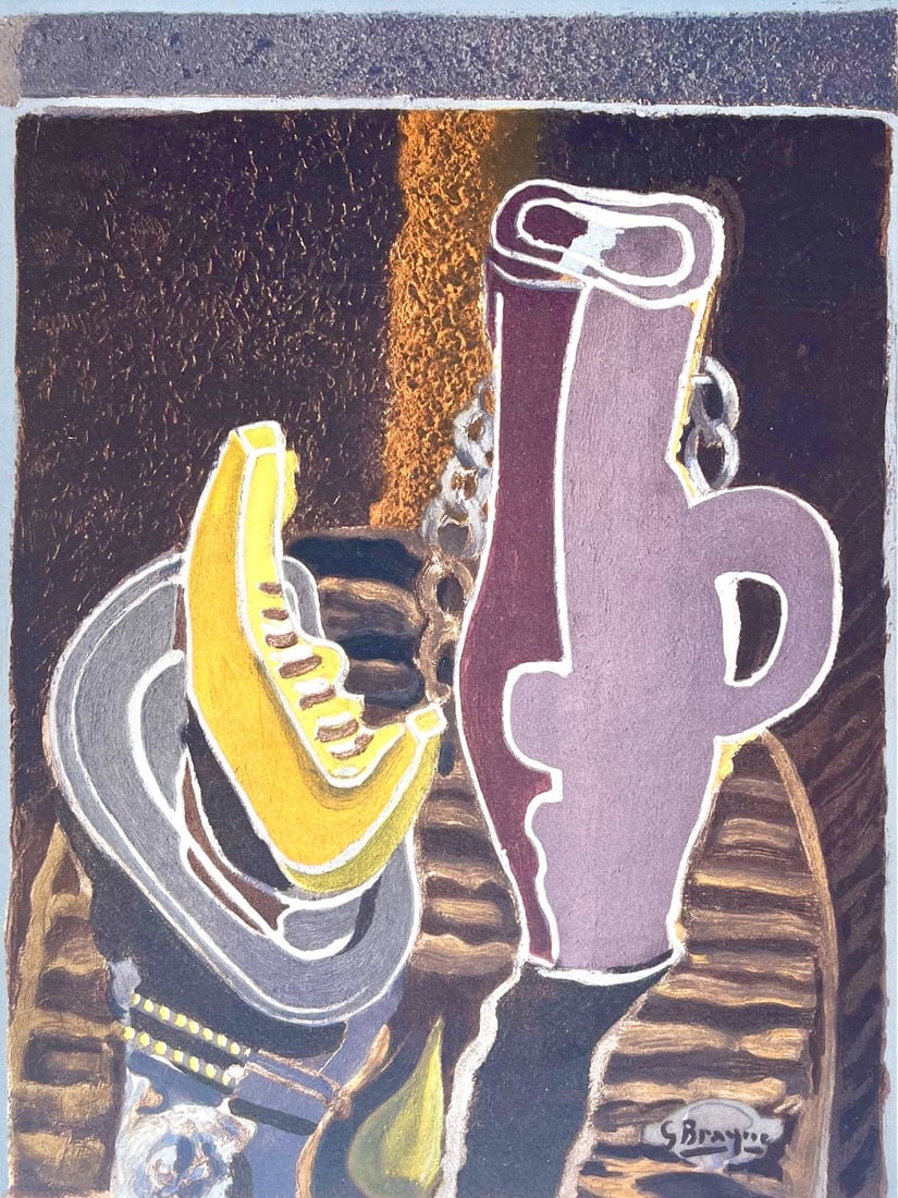 Georges Braque, La tranche de potiron jaune, Une Aventure Mthodique: Georges Braque, La tranche de potiron jaune, Une Aventure Mthodique Item Specifics: Inscription: Unsigned and unnumbered. Good condition. Notes: From the folio, Une Aventure mthodique, 1950; published
