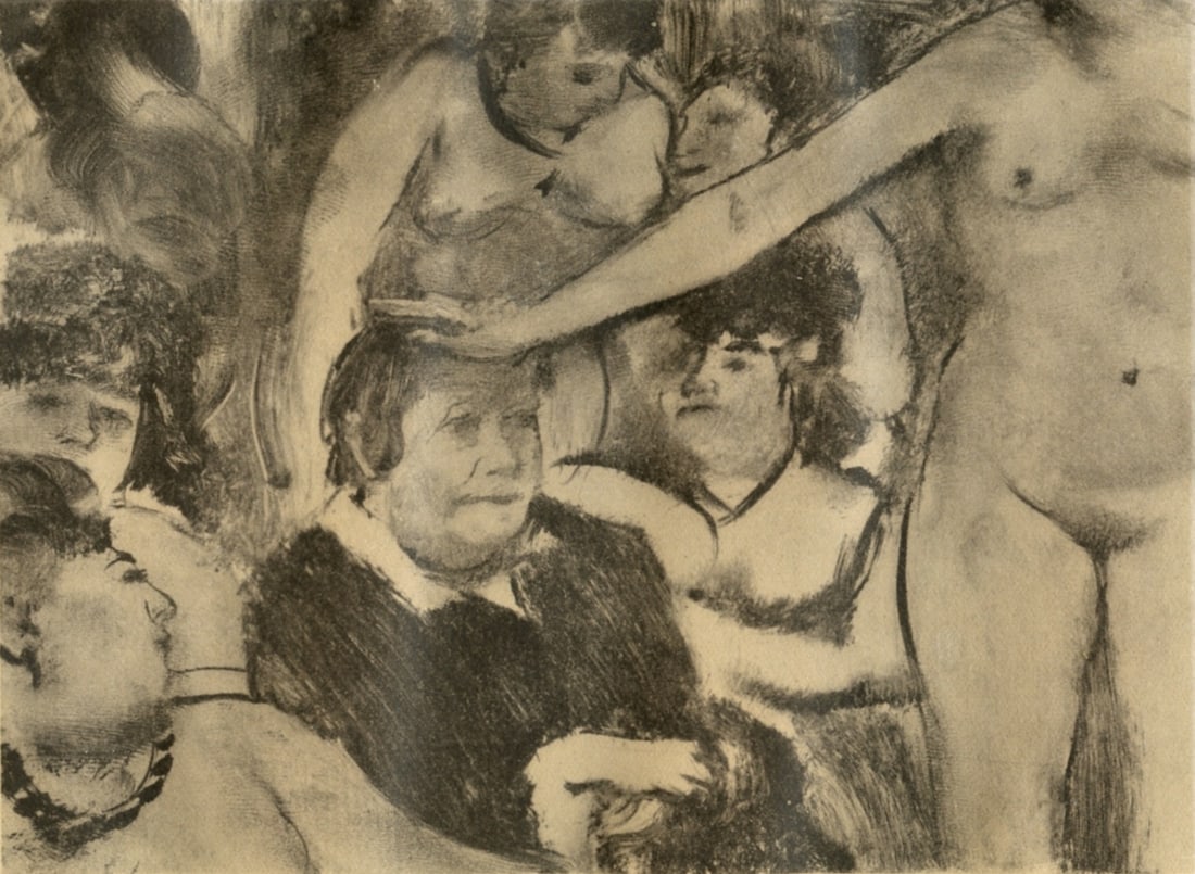 Petite Fete de la Patronne Monotypes by E Degas: Petite Fete de la Patronne Monotypes by E Degas Item Specifics: Paper Size: 12.25 x 9.125 inches. Excellent condition. Notes: From the volume, E. Degas Monotypes, 1948. Published by Quatre Chemins-Edi