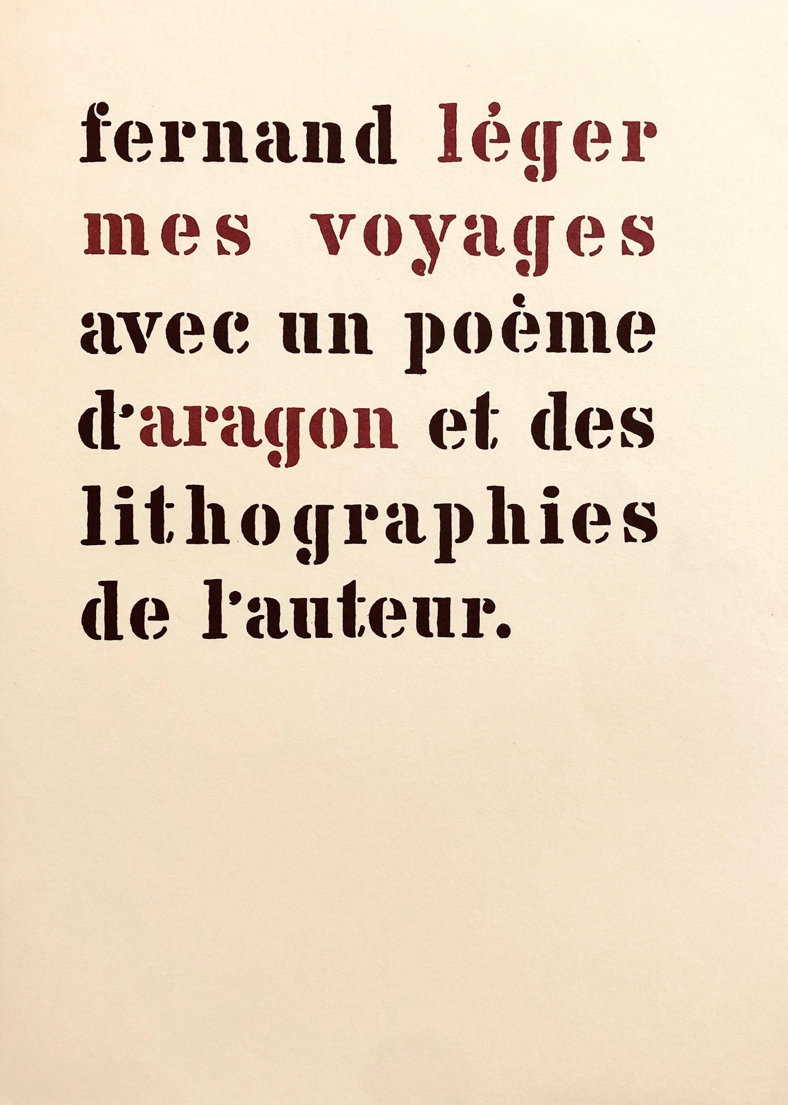 Fernand Lger, Composition, mes voyages - 6