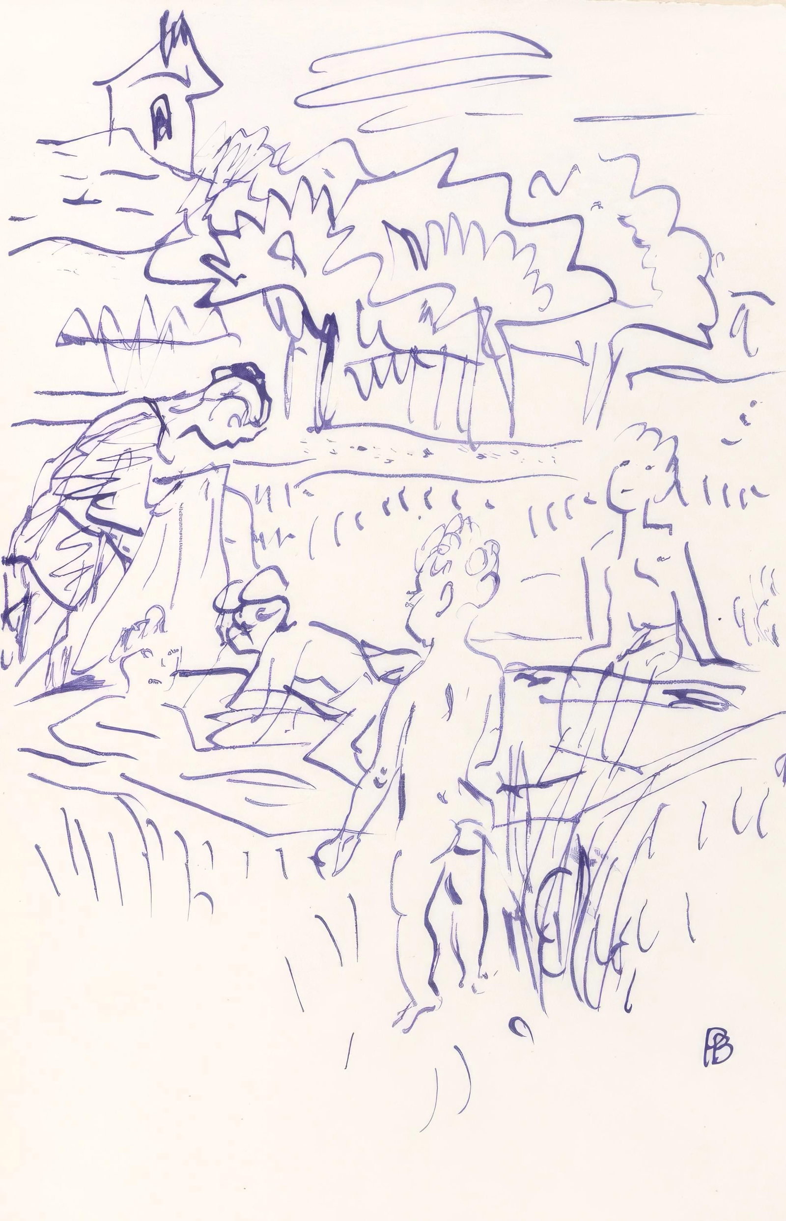 Pierre Bonnard, Untitled, from Correspondances, Lithograph, 1944 (1 of 8)
