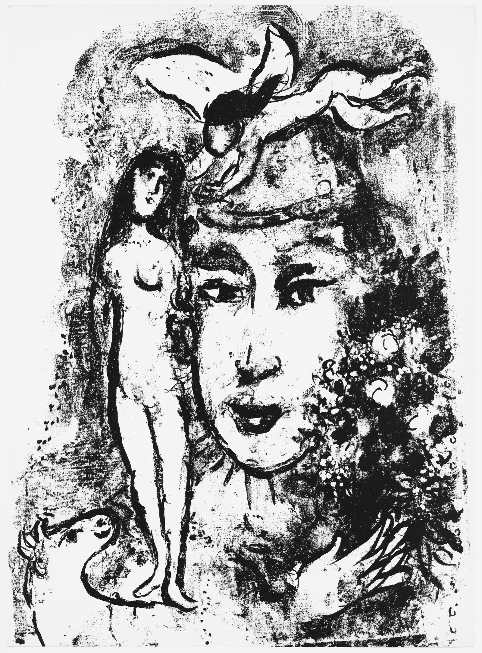 Marc Chagall, The White Clown, from Derriere le miroir, Lithograph, 1964: Marc Chagall, The White Clown, from Derriere le miroir, Lithograph, 1964 Item Specifics: This exquisite lithograph by Marc Chagall (18871985), titled Le Clown Blanc (The White Clown), from the folio D